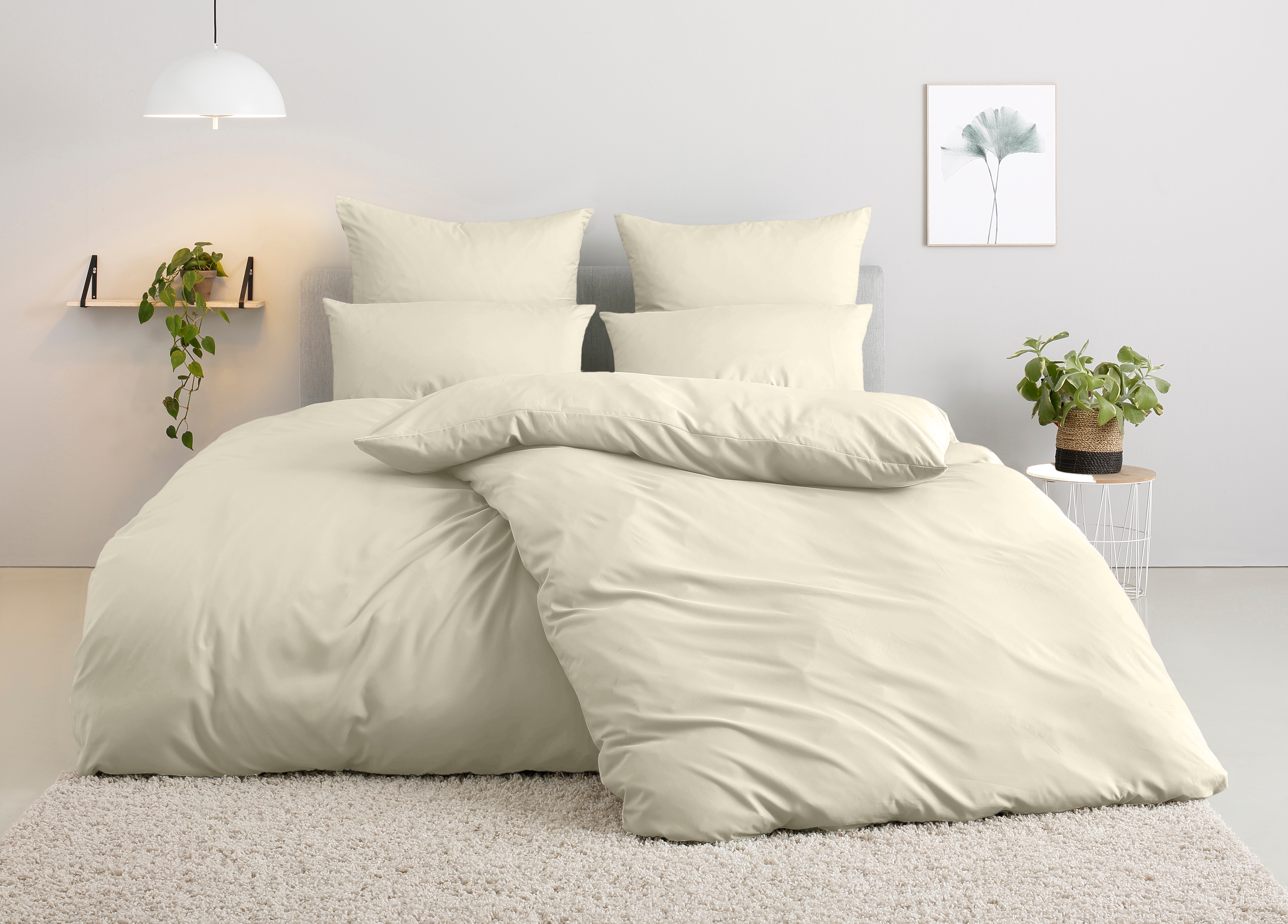 OTTO home Bettwäsche "Desner 100% Microfaser, extra weich, allergikerfreundlich" 3 Stk. Premium Qualität, uni, schnell trocknend, pflegeleicht, ab 135x200 cm