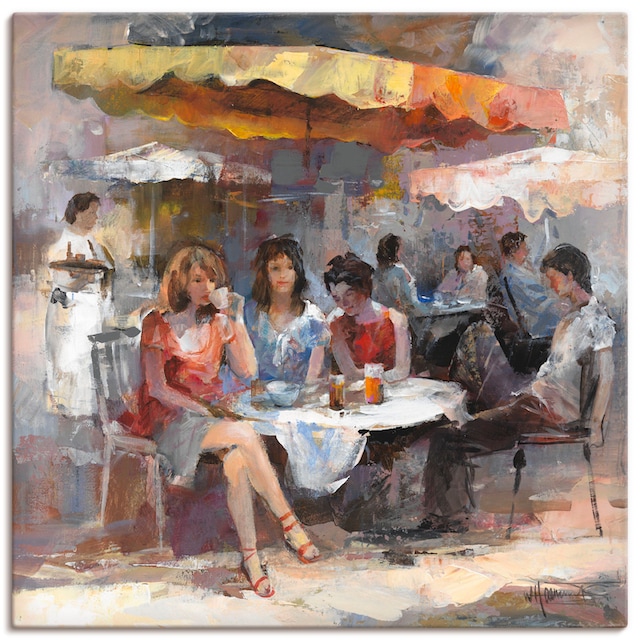 Artland Wandbild »Damen im Café II«, Gruppen & Familien, (1 St.), als  Leinwandbild, Wandaufkleber oder Poster in versch. Größen bestellen | BAUR