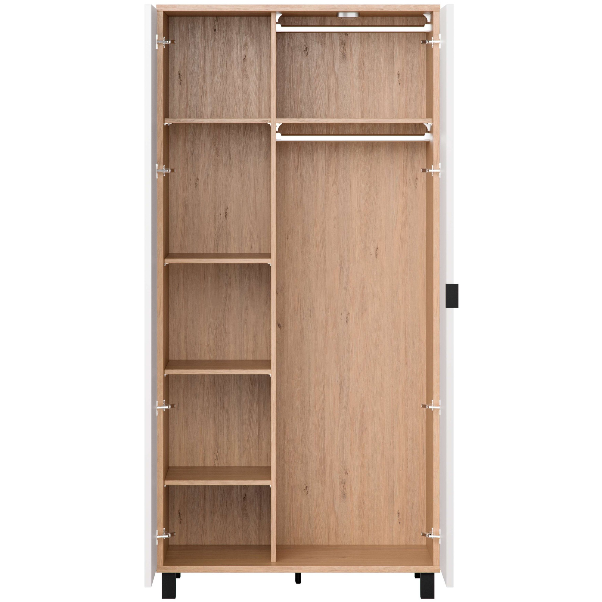 Thumbnail - VOX Kleiderschrank "SIMPLE, Wäscheschrank mit 5 Einlegeböden und 2 Kleiderstangen" B/H/T ca. 93/186/57cm, mit 2 Drehtüre...