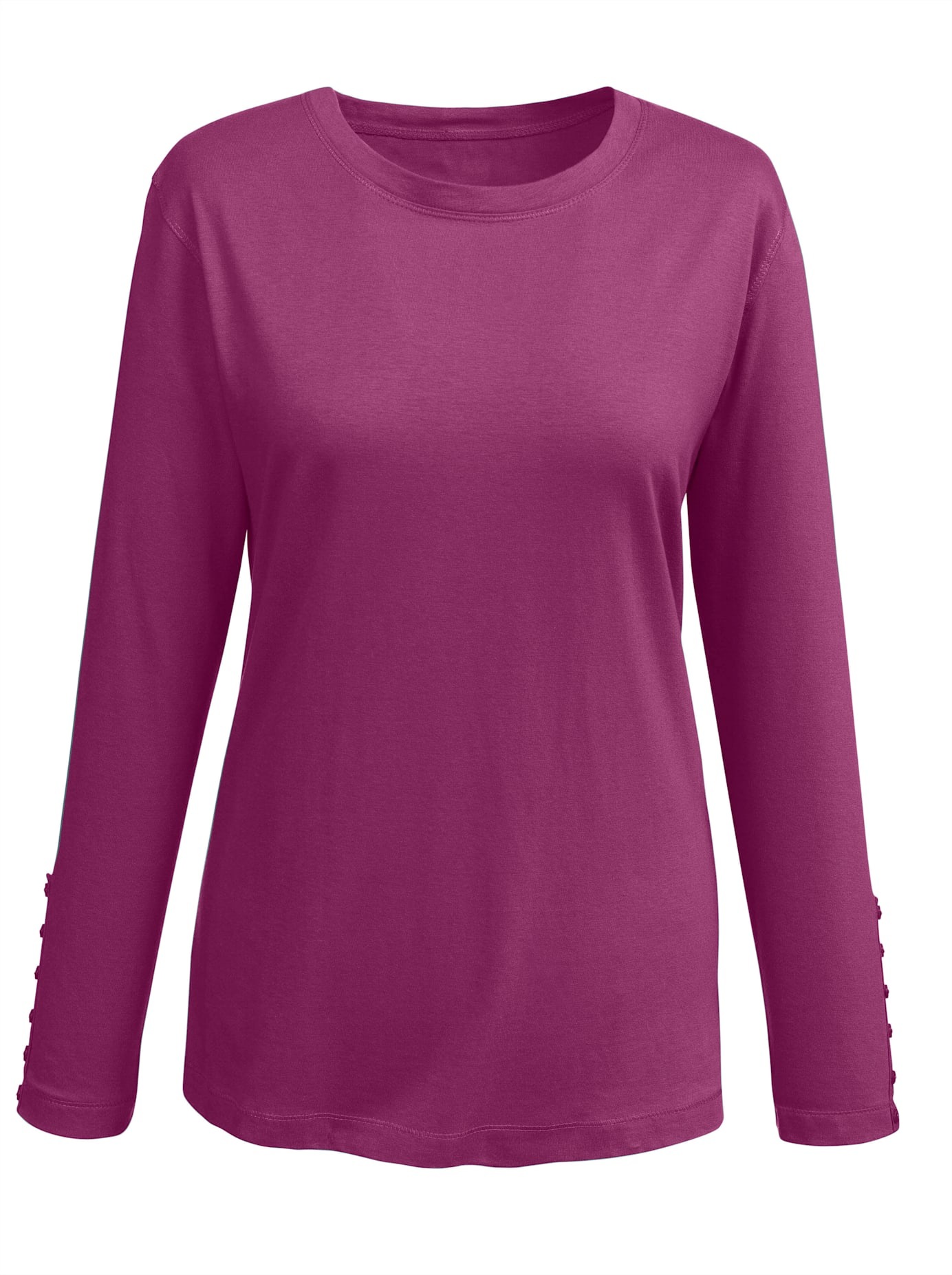 Classic Basics Women Long Sleeve Shirt Fuchsia Size 50 2