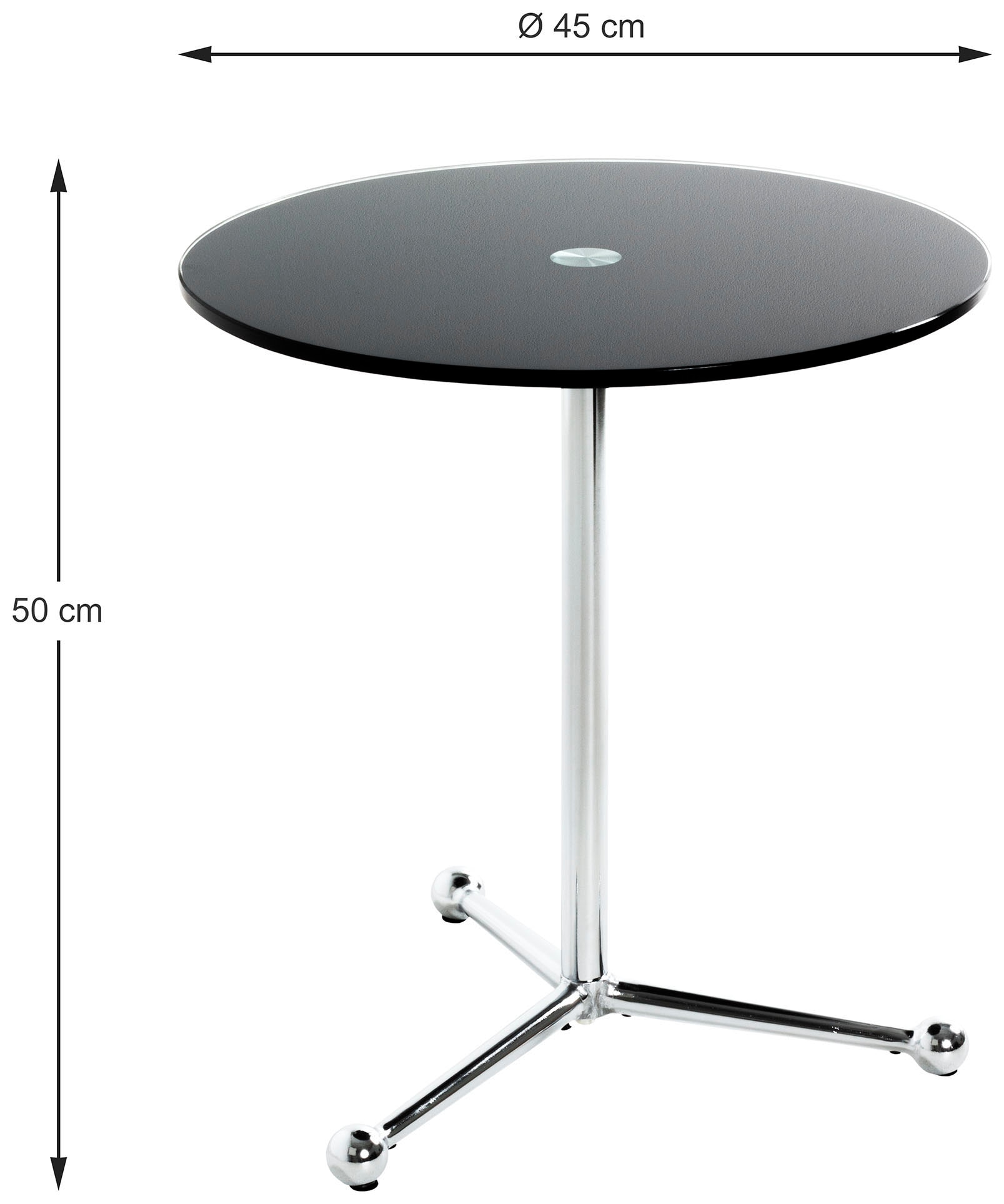 HAKU Beistelltisch »Sofatisch, Wohnzimmertisch« 1 Stk. tlg. rund - aus Metall Silber - Ø/H 45/50 cm