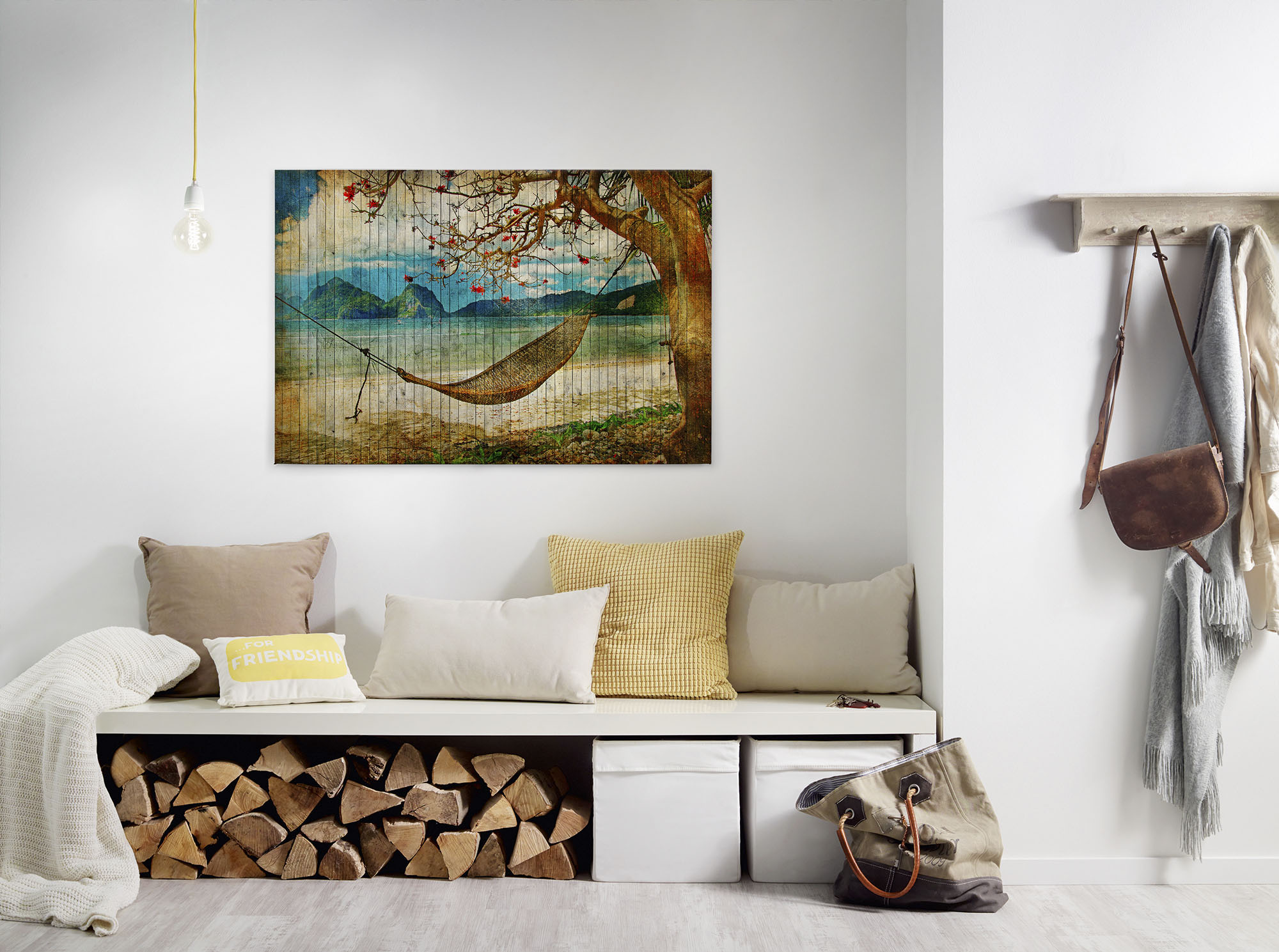 A.S. Création Leinwandbild "tahiti" Kunst Meer Strand 1 Stk. tlg. Keilrahmen Bild Insel Leinwand-Bild Wohnzimmer modern Wandbild Kinder
