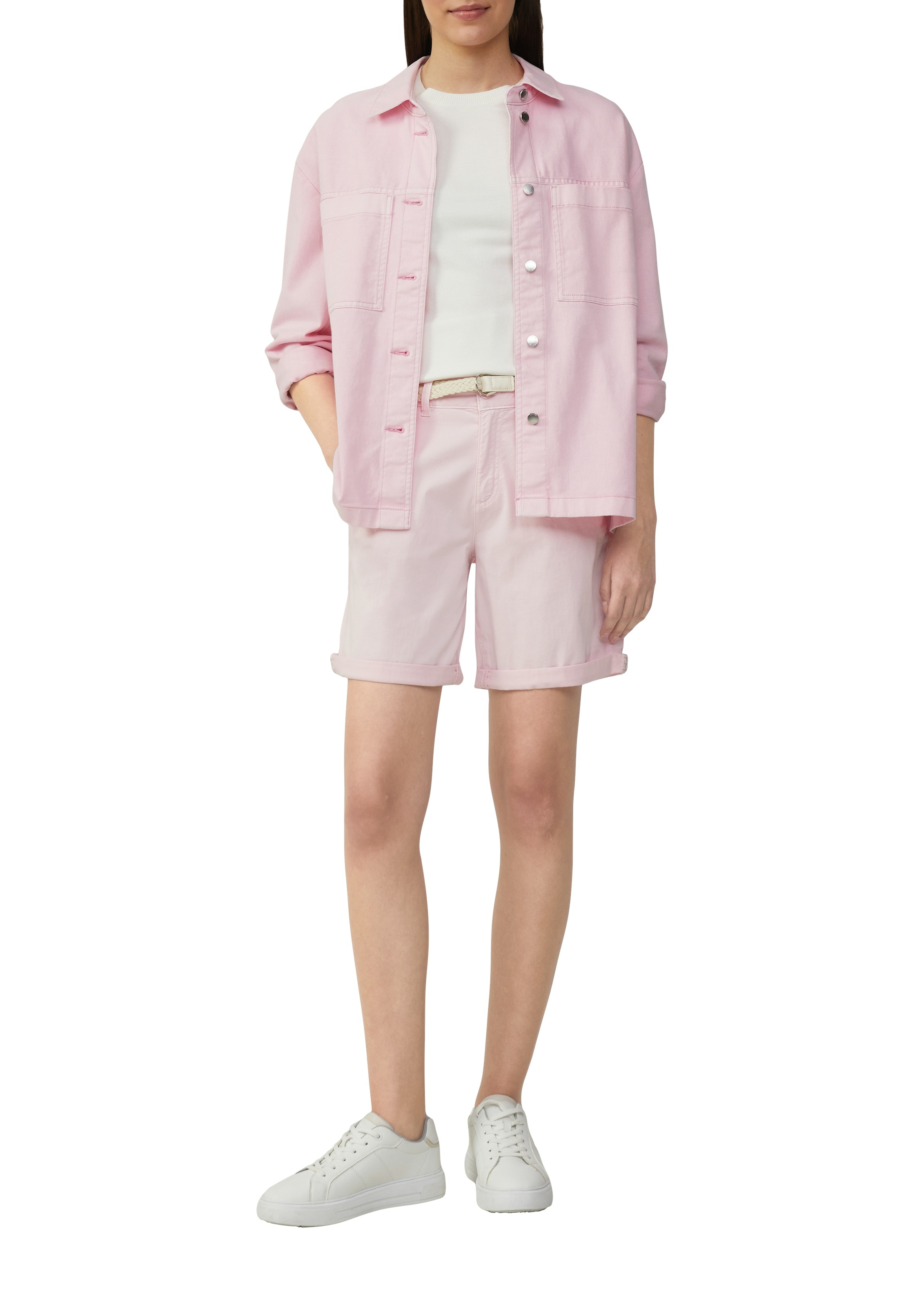 s.Oliver Chinoshorts, Sommerhose mit geflochtenem Gürtel günstig online kaufen