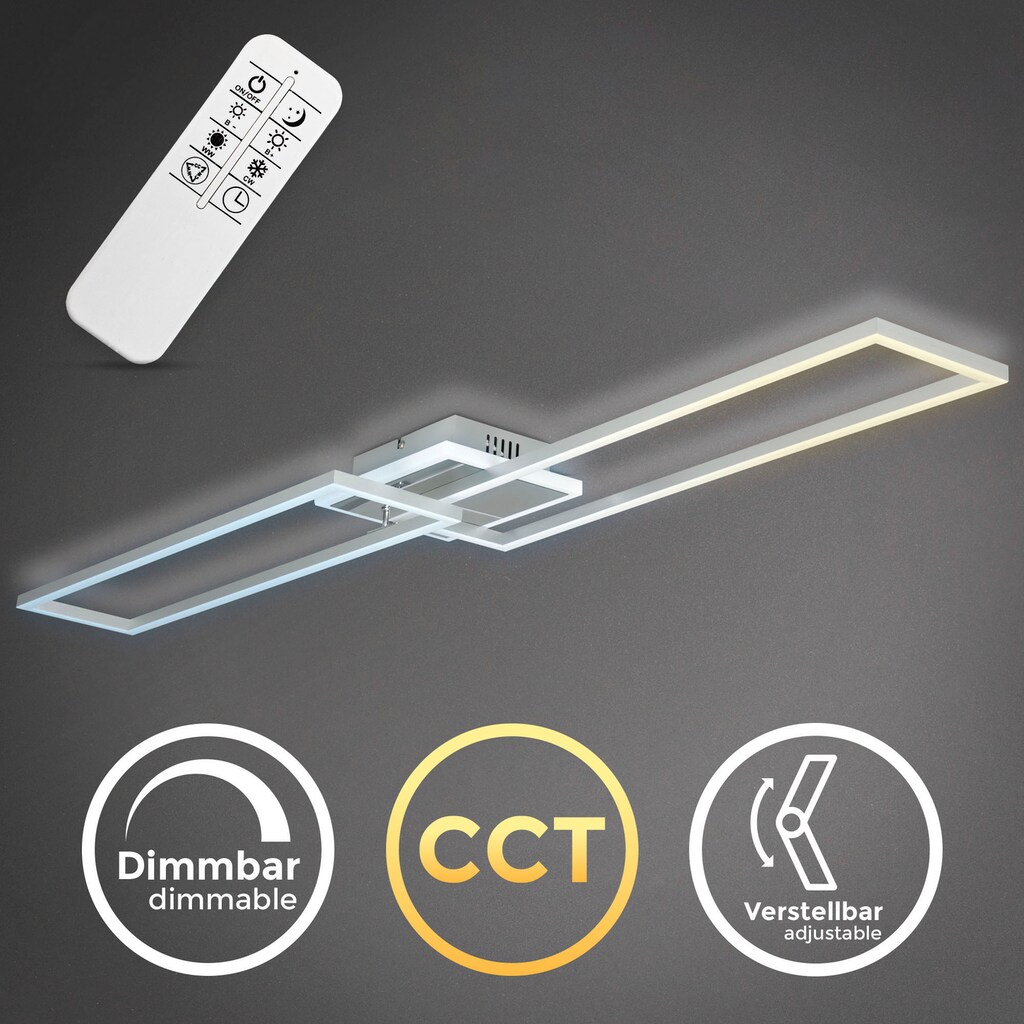 B.K.Licht LED Deckenleuchte inkl. Mittelbeleuchtung, mit Fernbedienung, inkl. LED-Platine 40 Watt, 5.200lm, 2.700 - 6.500K einstellbar/dimmbar. inkl. Nachtlichtfunktion