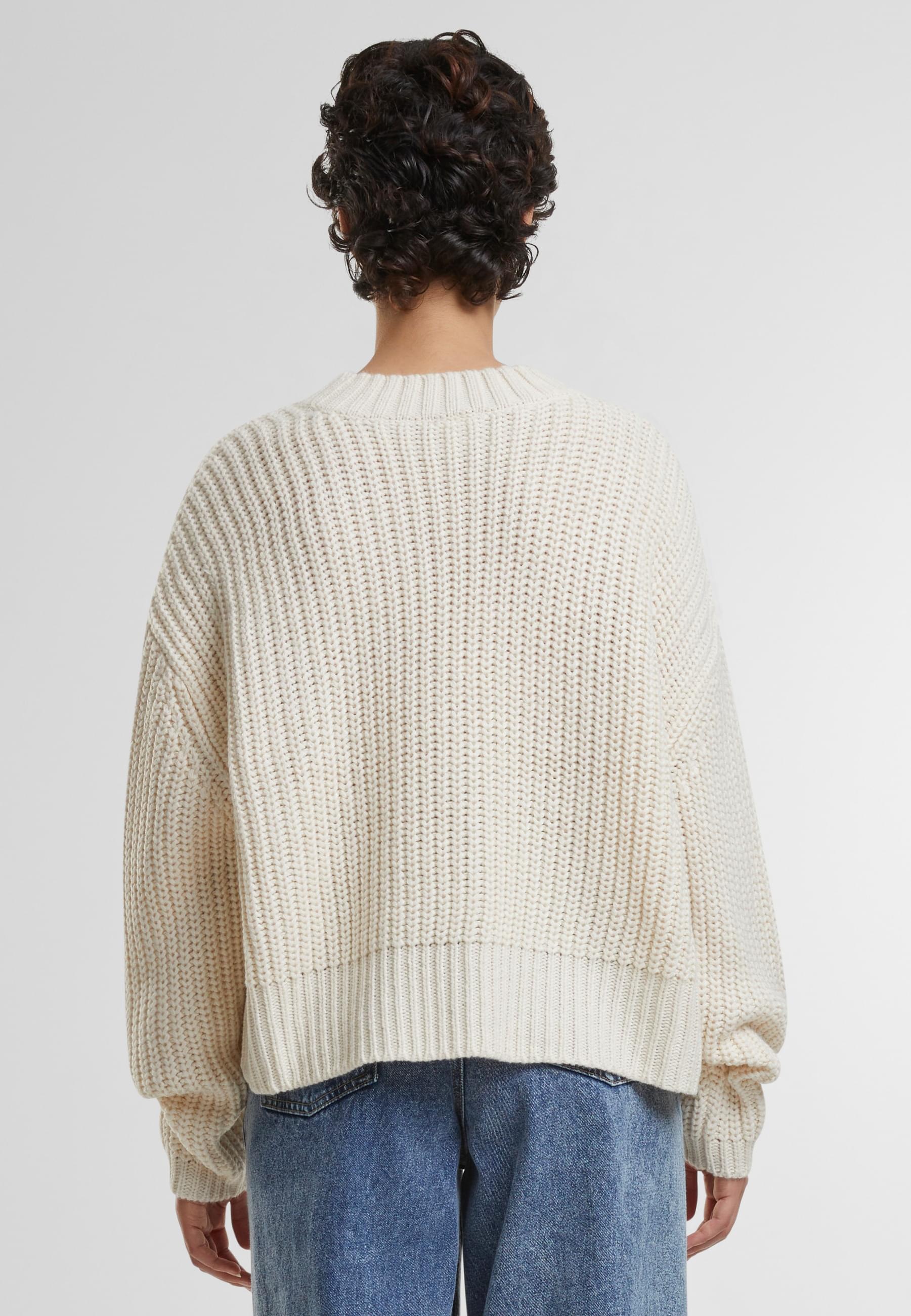 URBAN CLASSICS Rundhalspullover »Urban Classics Ladies Wide Basic Oversized Sweater«, (1 tlg.)