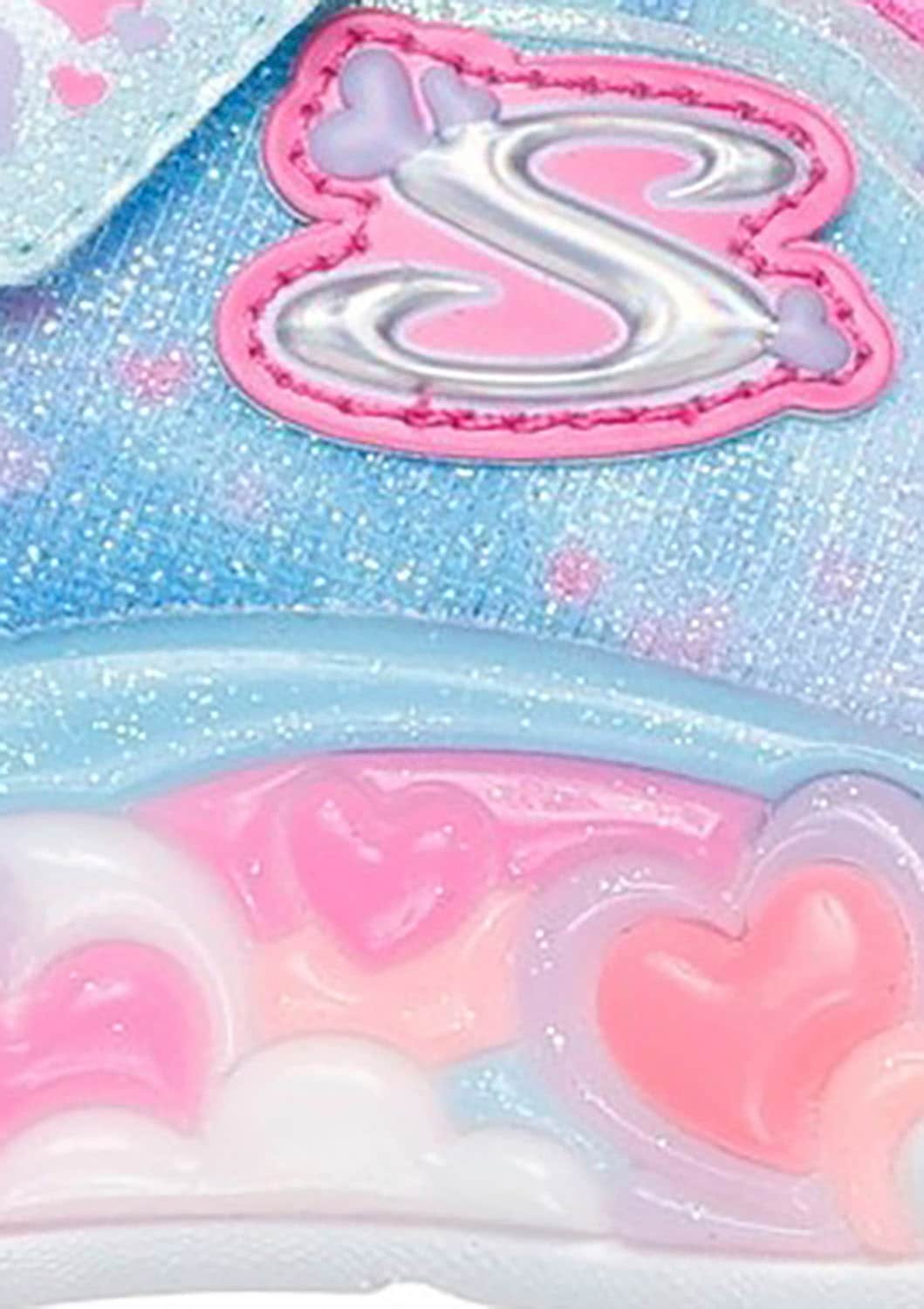 Skechers Lauflernschuh »ETERNAL HEART LIGHTS«, Blink,-Klettschuh mit Herz-Applikation, Größenschablone zum Download
