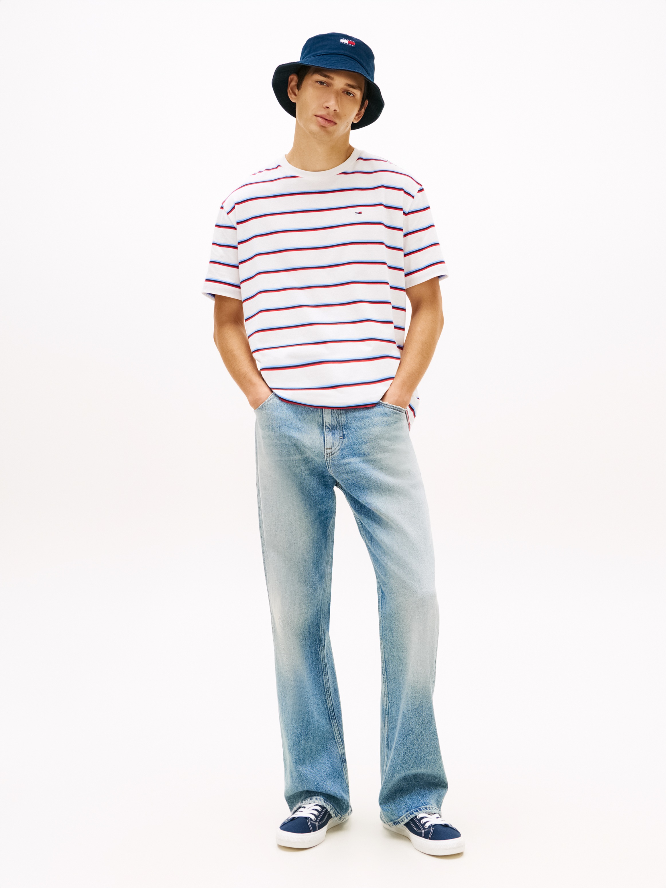 Thumbnail - Tommy Jeans T-Shirt "RELAXED STRIPE" Relaxed fit mit Streifenmuster