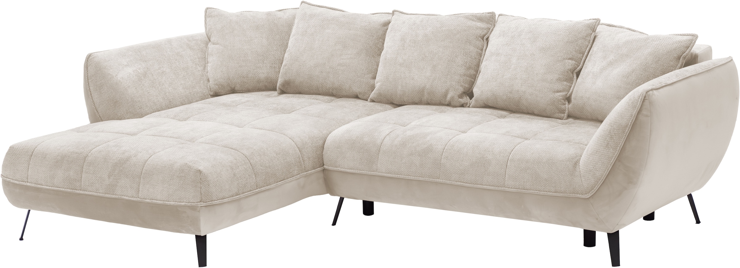 exxpo - sofa fashion Ecksofa »Midway mit einfacher Easy-Lift-Bettfunktion, bequem und modern«, inkl. Bettfunktion und praktischem Bettkasten, L-Form