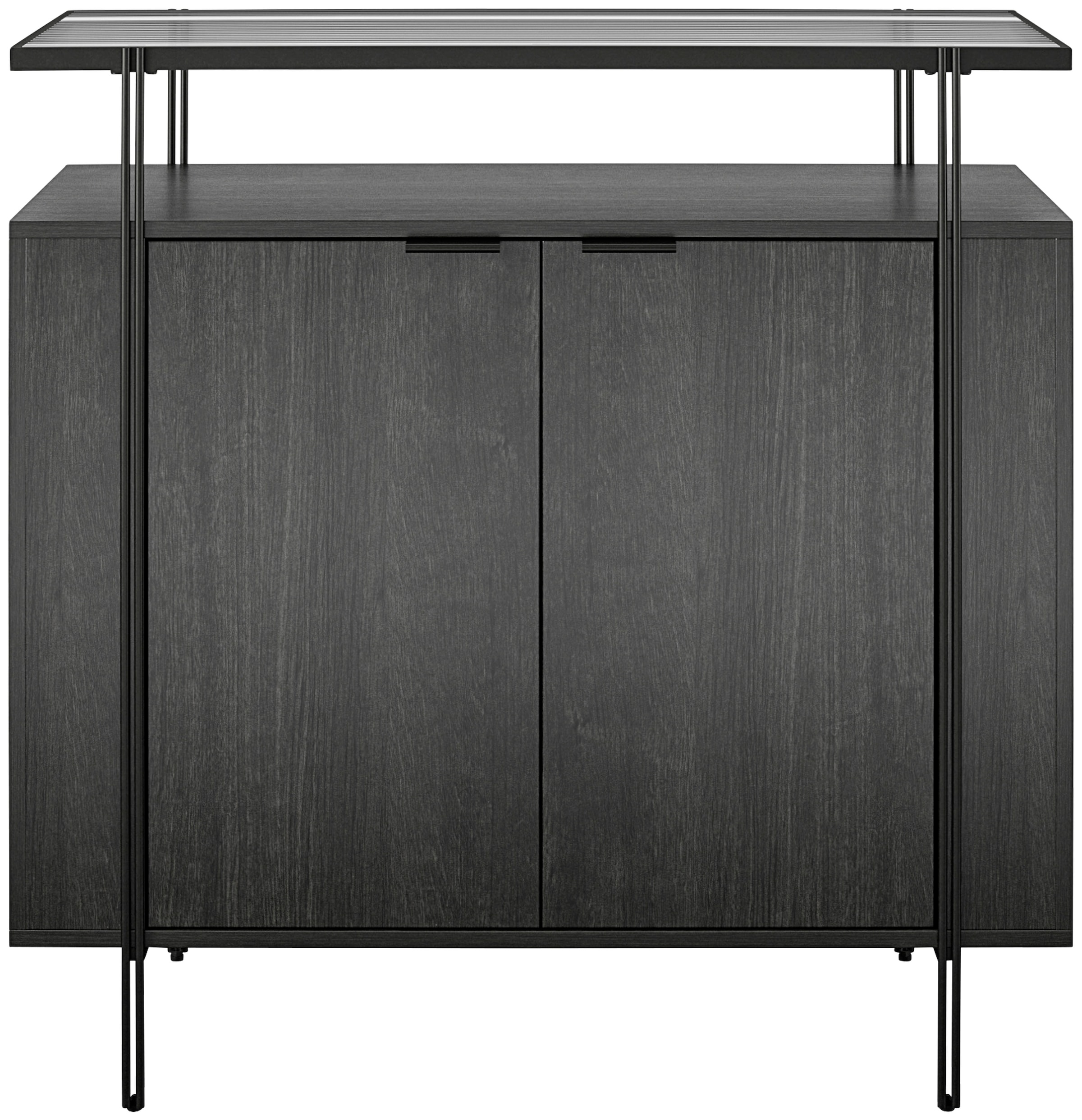 Dorel Home Barschrank »Wainwright«, mit Oberboden aus geriffeltem Glas, Breite 91,5 cm, Höhe 92 cm