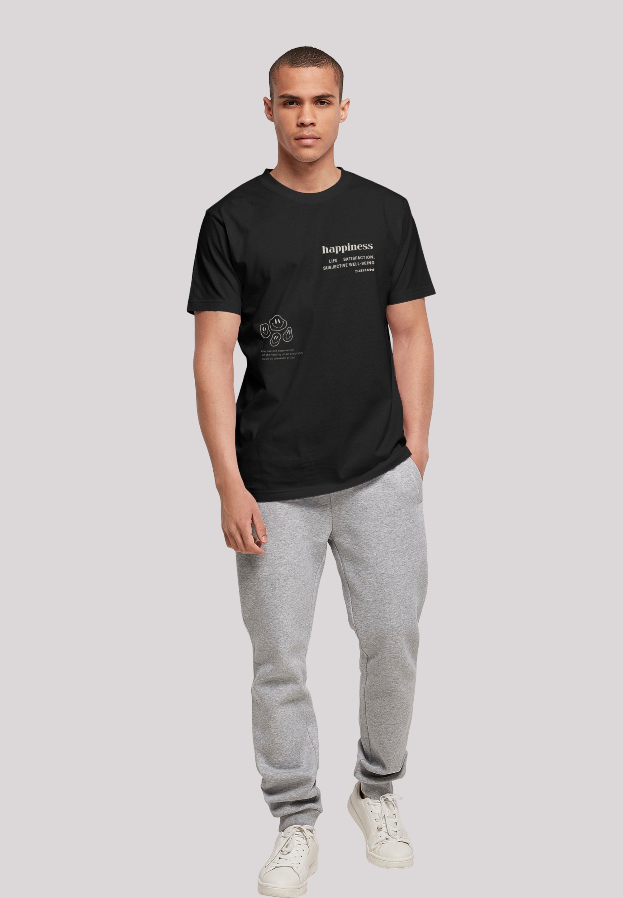 F4NT4STIC T-Shirt »happiness TEE UNISEX«, Print