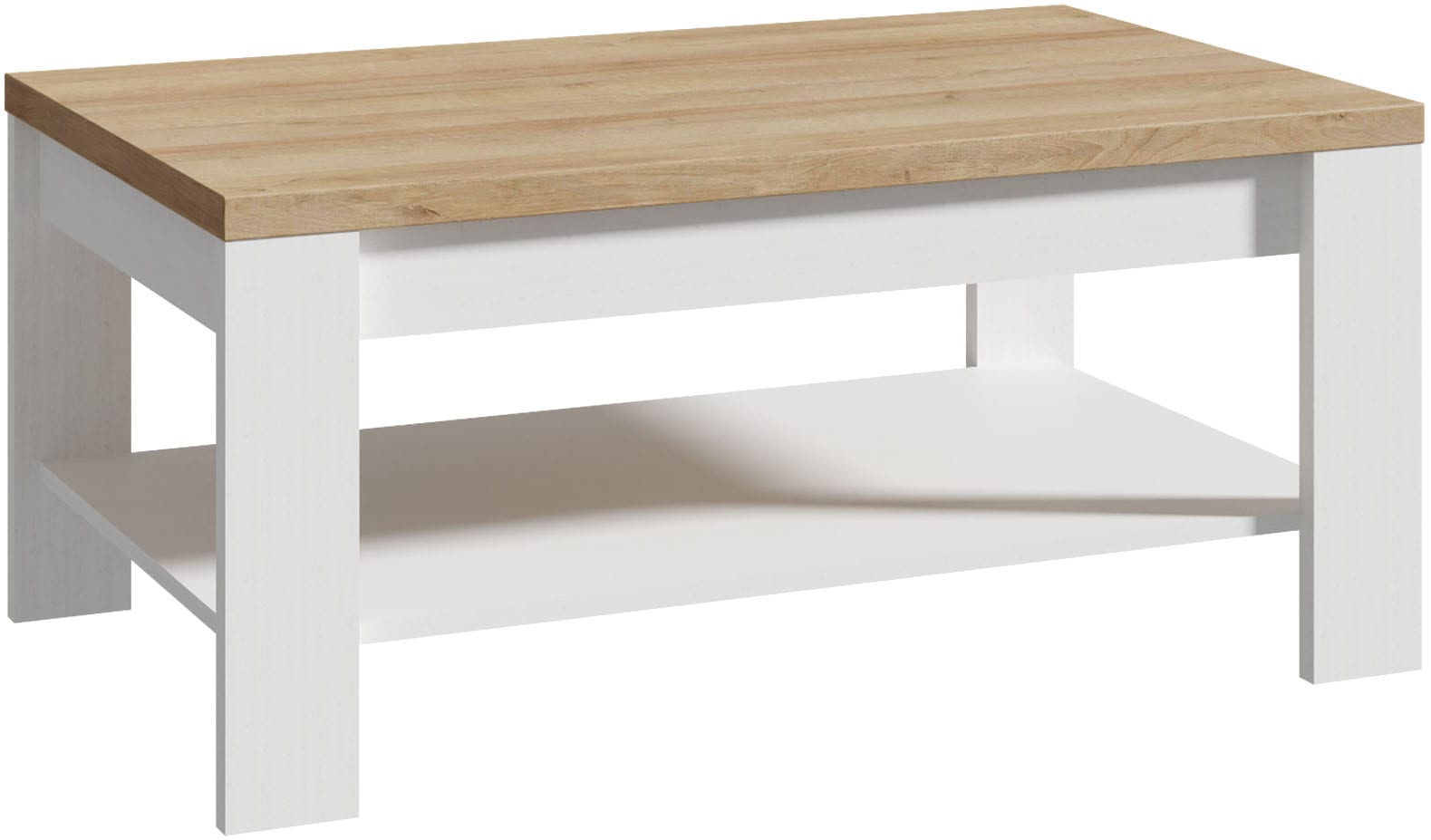 FORTE Couchtisch "Bohol" B/H/T 100/45,7/60 cm zweifarbiges Dekor