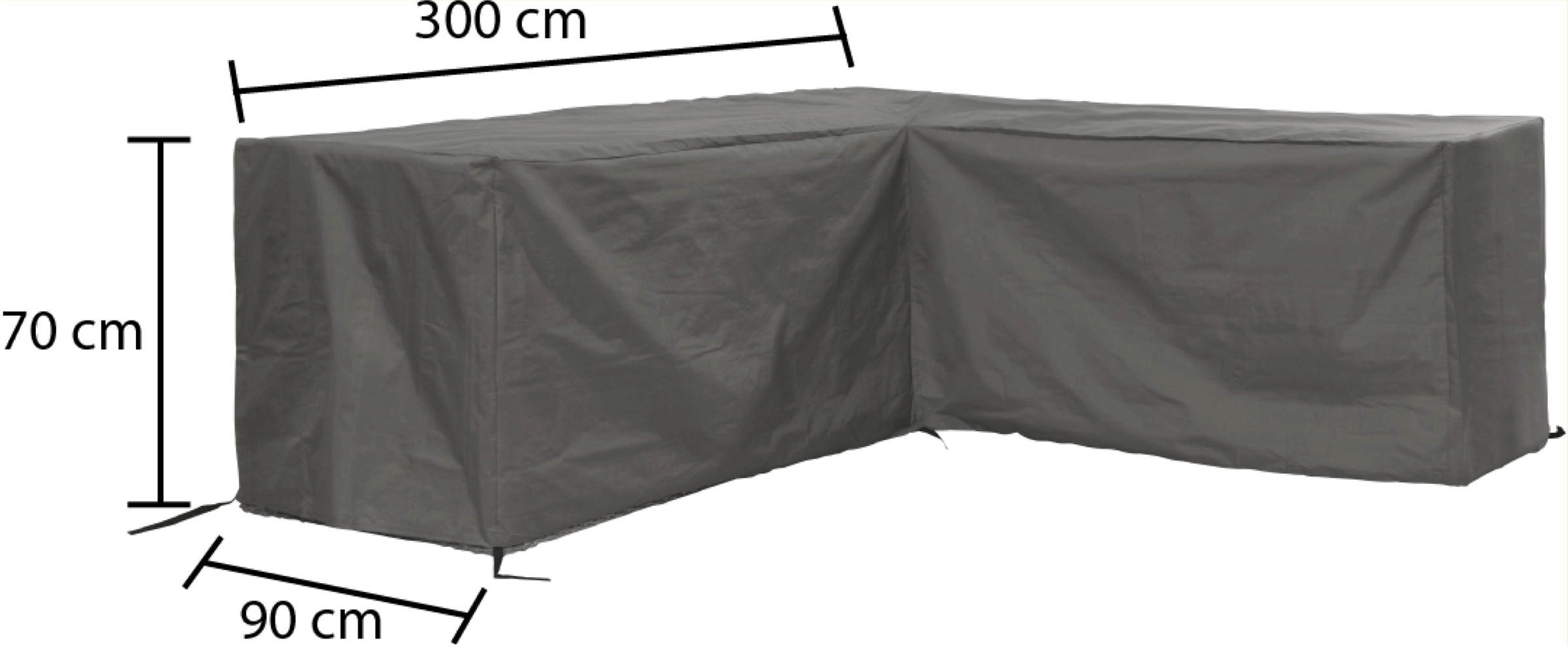 winza outdoor covers Gartenmöbel-Schutzhülle, geeignet für Loungeset in L Form, bis 300 cm, Maße 300/90x300/90x70 cm