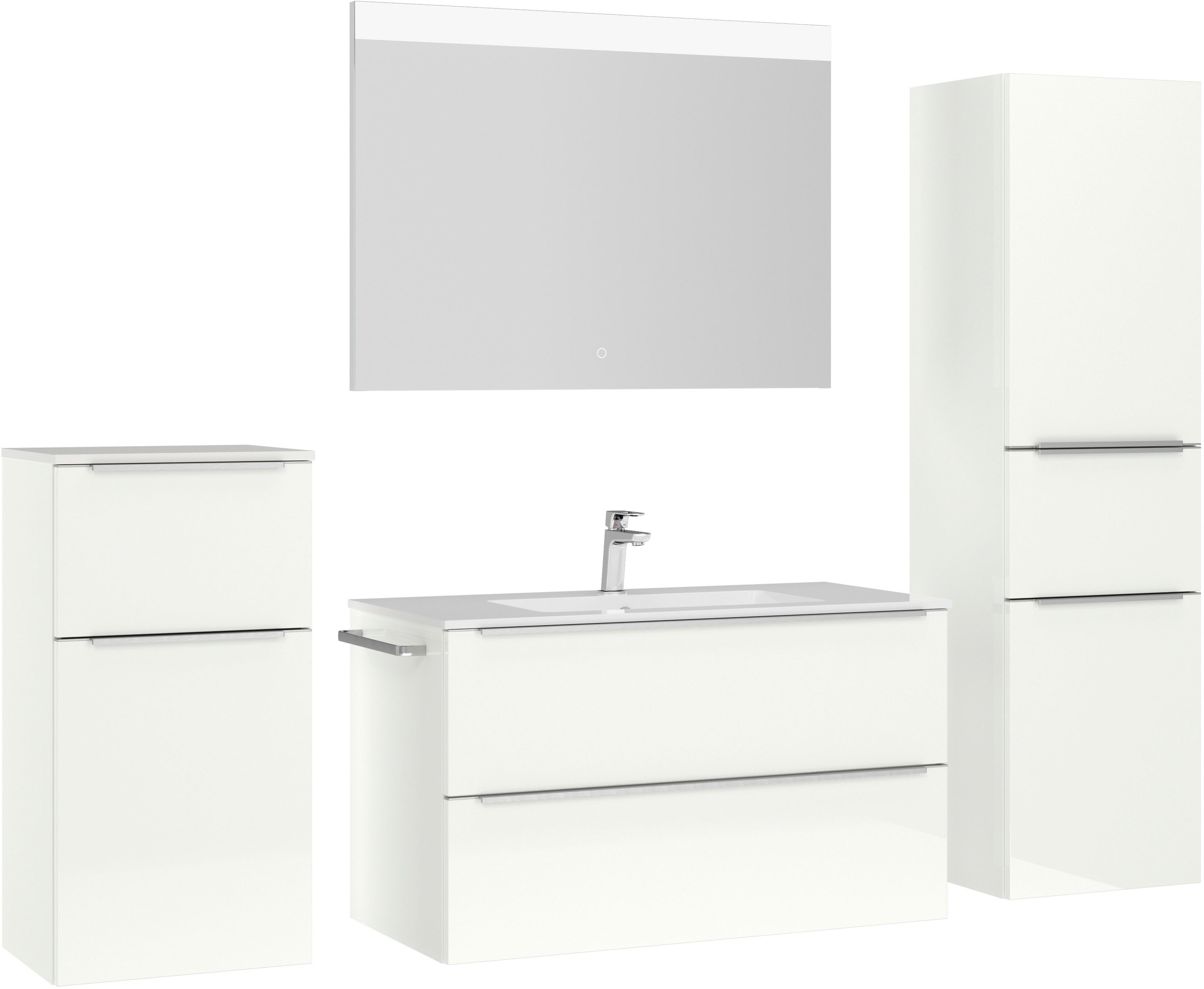 nobilia Badmöbel-Set "Levere" vormontiert, mit Soft-Close, 4 Stk. tlg. günstig online kaufen