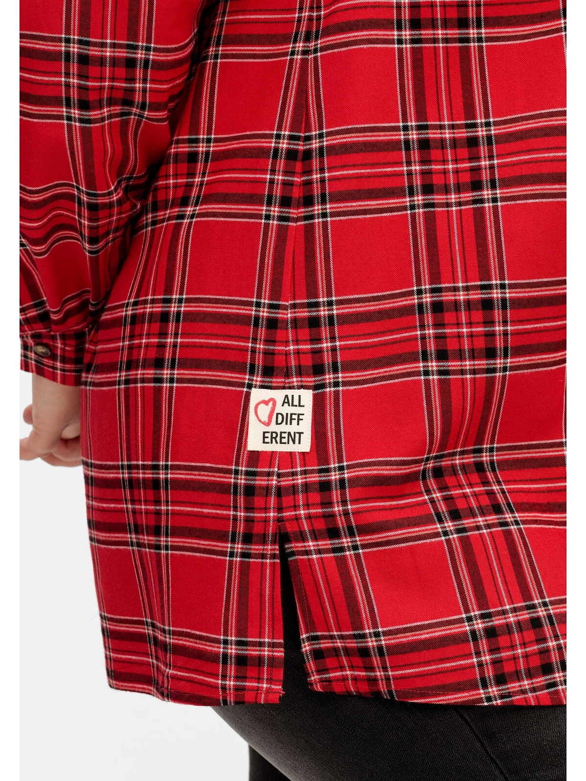 online | Größen«, leicht in ausgestellter BAUR kaufen »Große Sheego Longform Hemdbluse