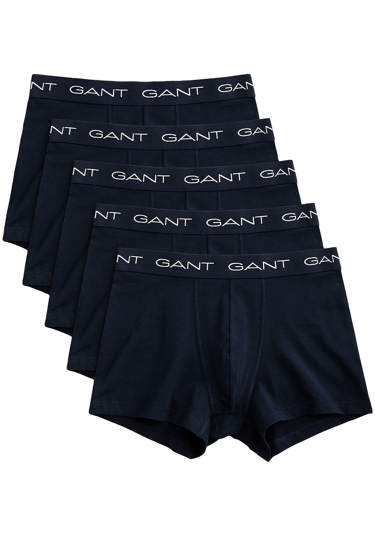 Gant Boxershorts "TRUNK 5-PACK", (Packung, 5 St., 5), mit elastischem GANT-Logobund