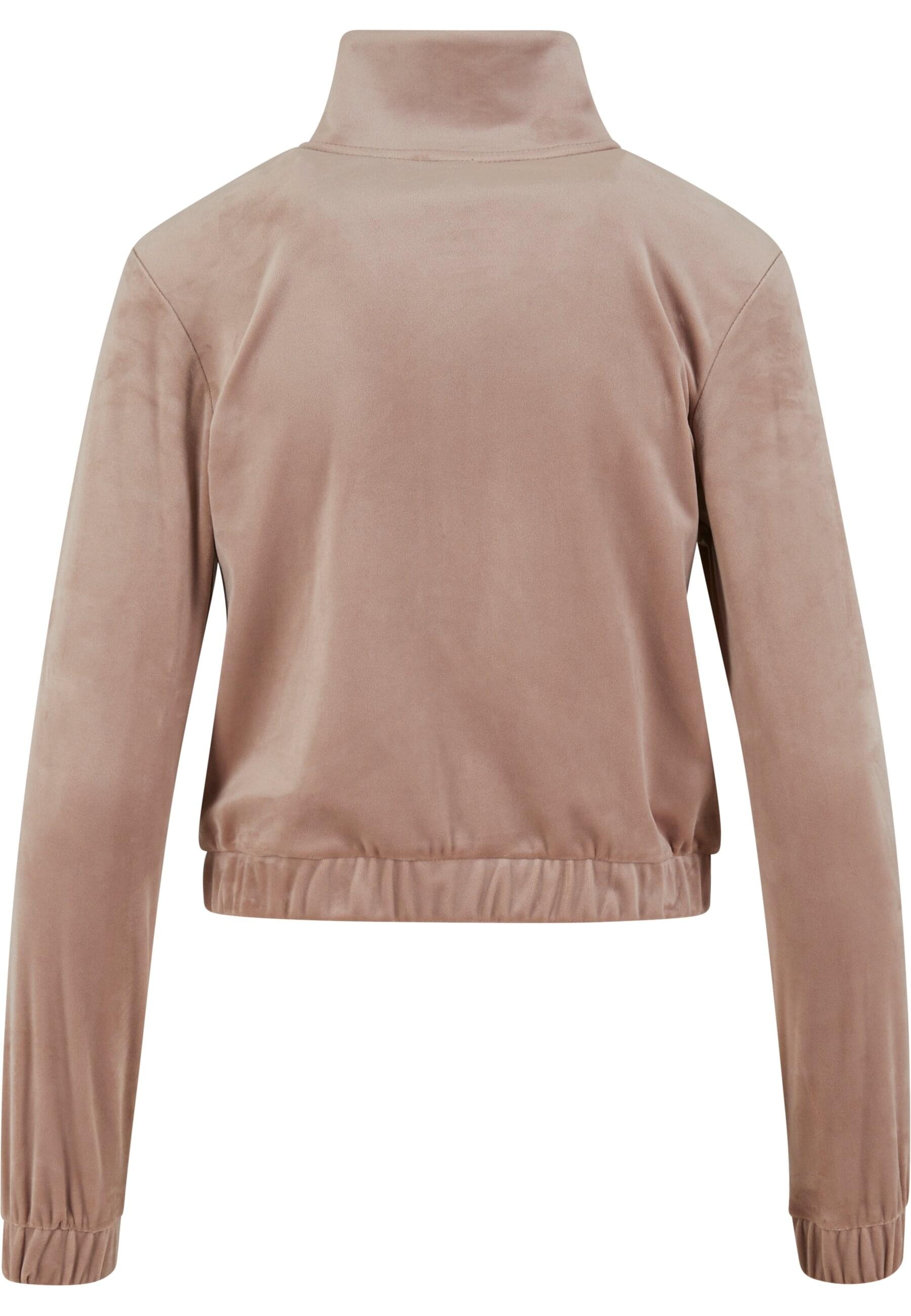 URBAN CLASSICS Allwetterjacke »Urban Classics Ladies Short Velvet Track Jacket«, (1 St.), ohne Kapuze