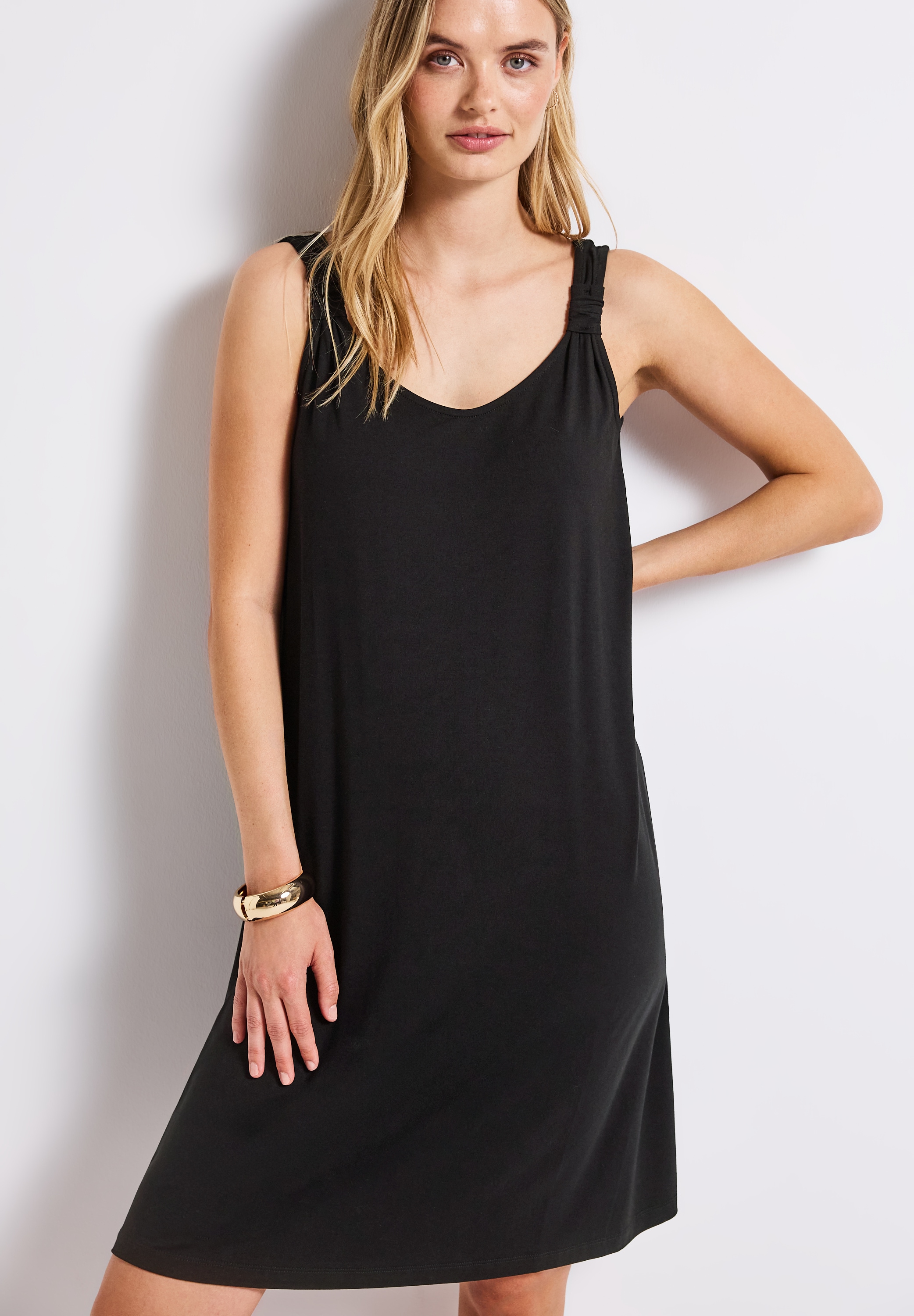 STREET ONE Shirtkleid, mit Knotendetail, ärmellos günstig online kaufen