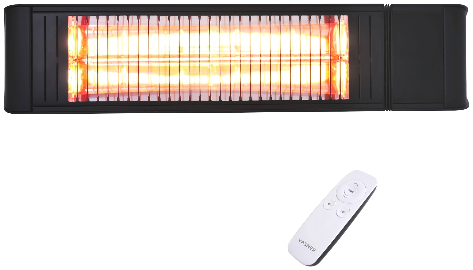 Vasner Heizstrahler "Wand / Decke, schwarz, Teras X20" 2.000 W abgerundetes Design