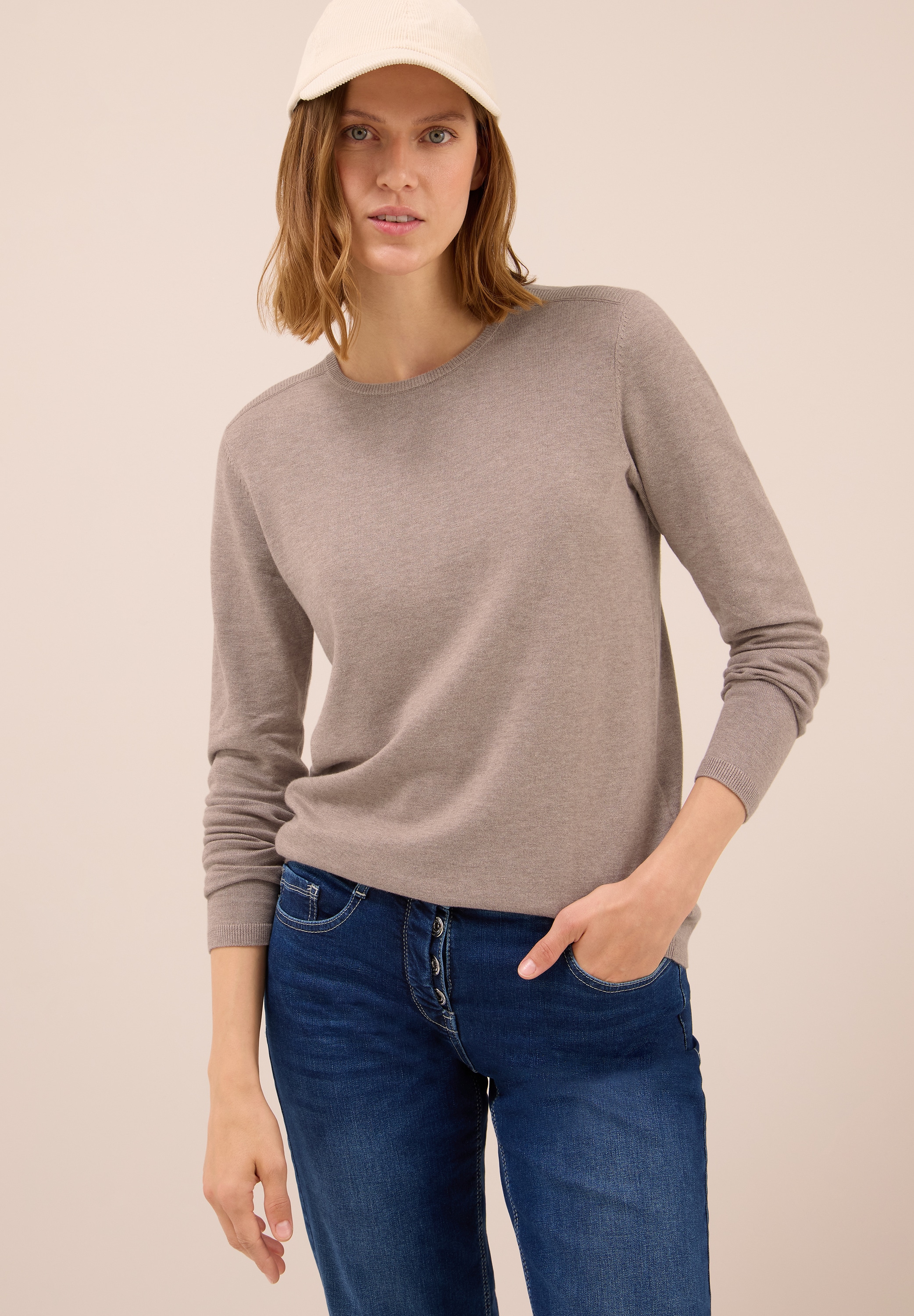 Cecil Strickpullover, mit feinem Detail an der Schulter und Viskose-Anteil günstig online kaufen