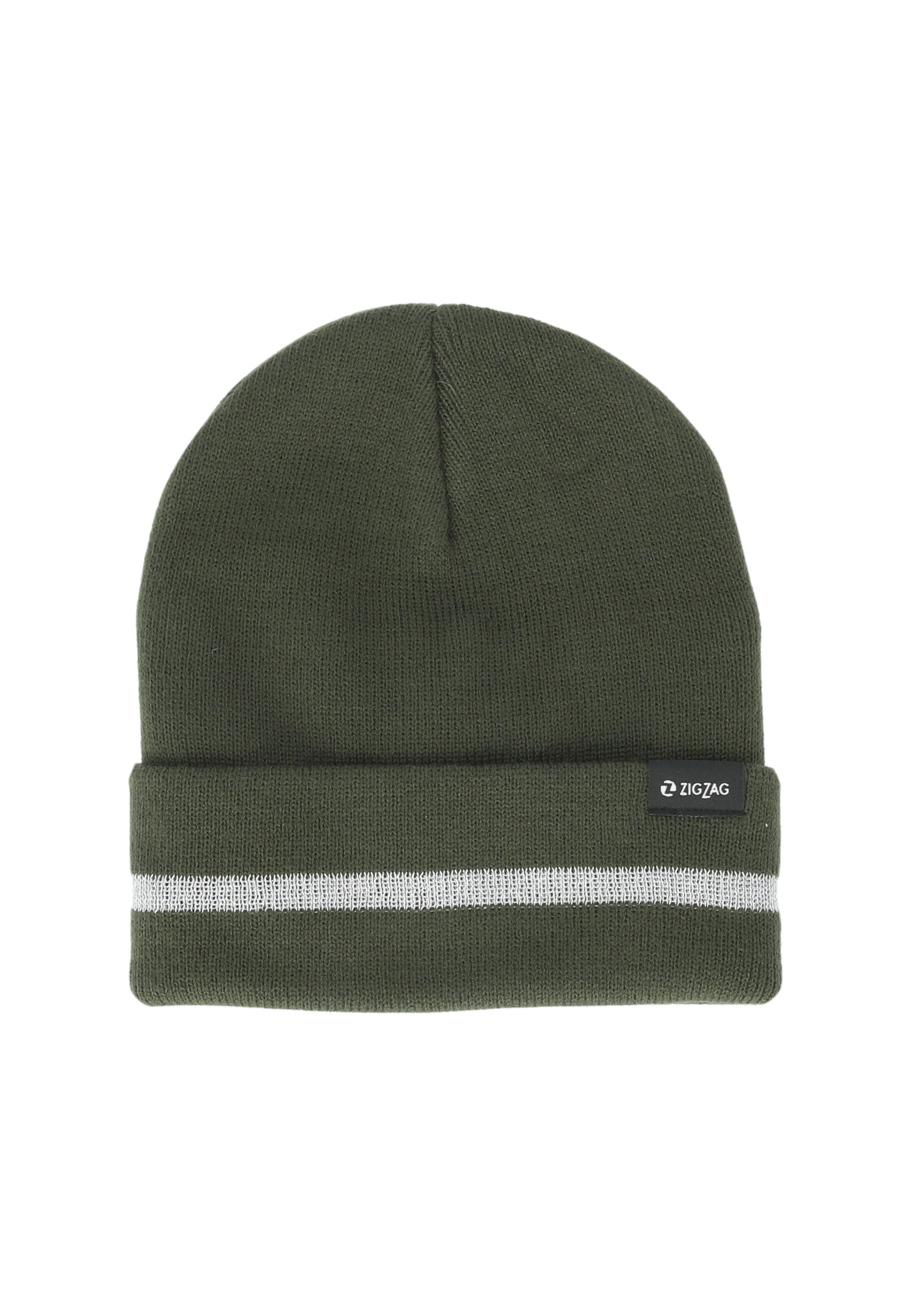 ZIGZAG Kinder Beanie "Pacman"grün, olivgrün, unifarben, 100% Polyacryl, Mützen, mit atmungsaktiver Eigenschaft