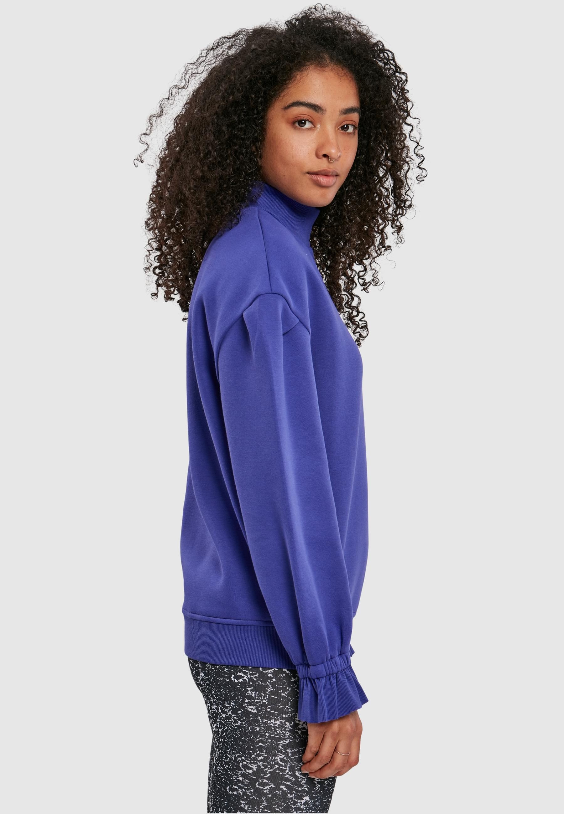 URBAN CLASSICS Sweater »Urban Classics Damen Ladies Turtleneck Crew«, (1 tlg.)