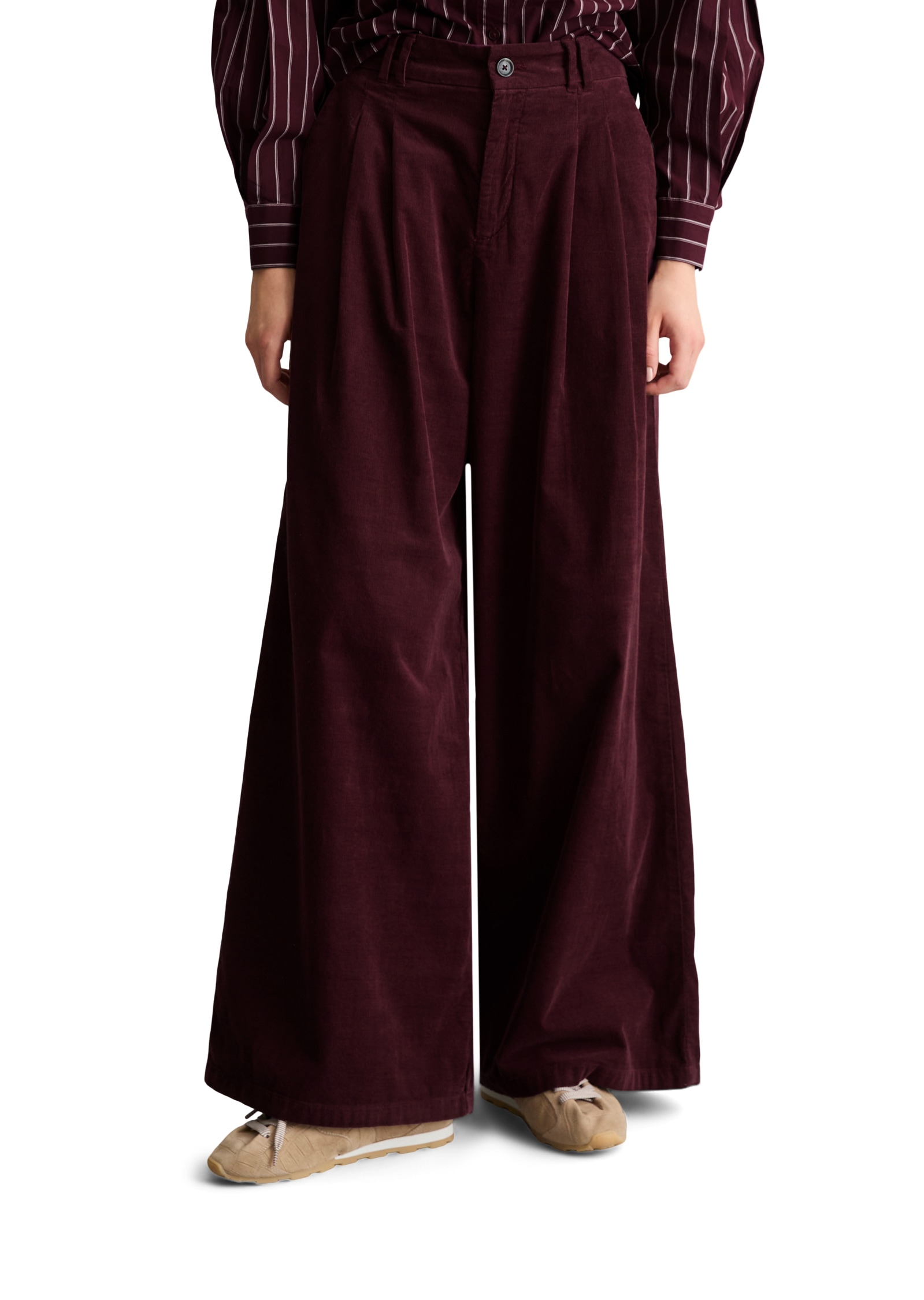 Marc O'Polo DENIM Cordhose  Bundfalten, wide aus Organic Cotton