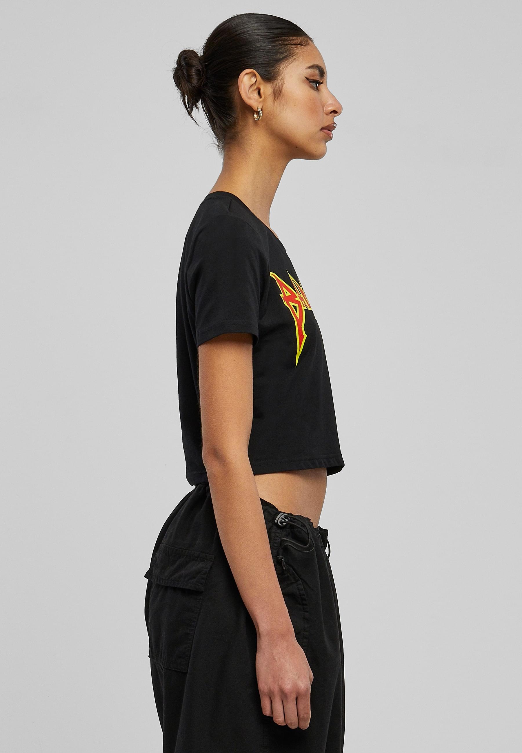 Miss Tee Kurzarmshirt »Miss Tee Damen Badgirls Cropped Tee«, (1 tlg.)