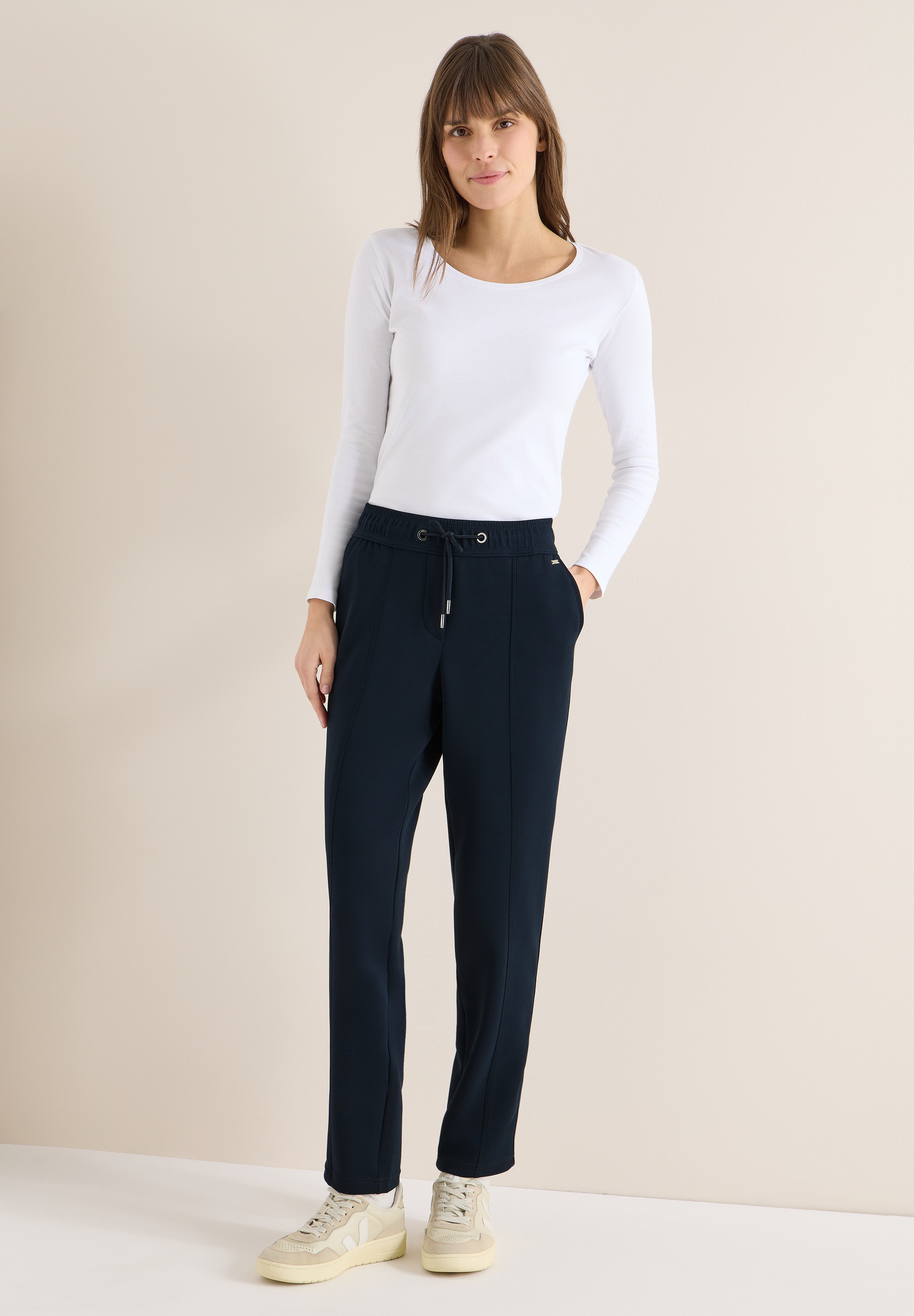 Cecil Style Tracey Women Trousers Universal Blue Size L 3