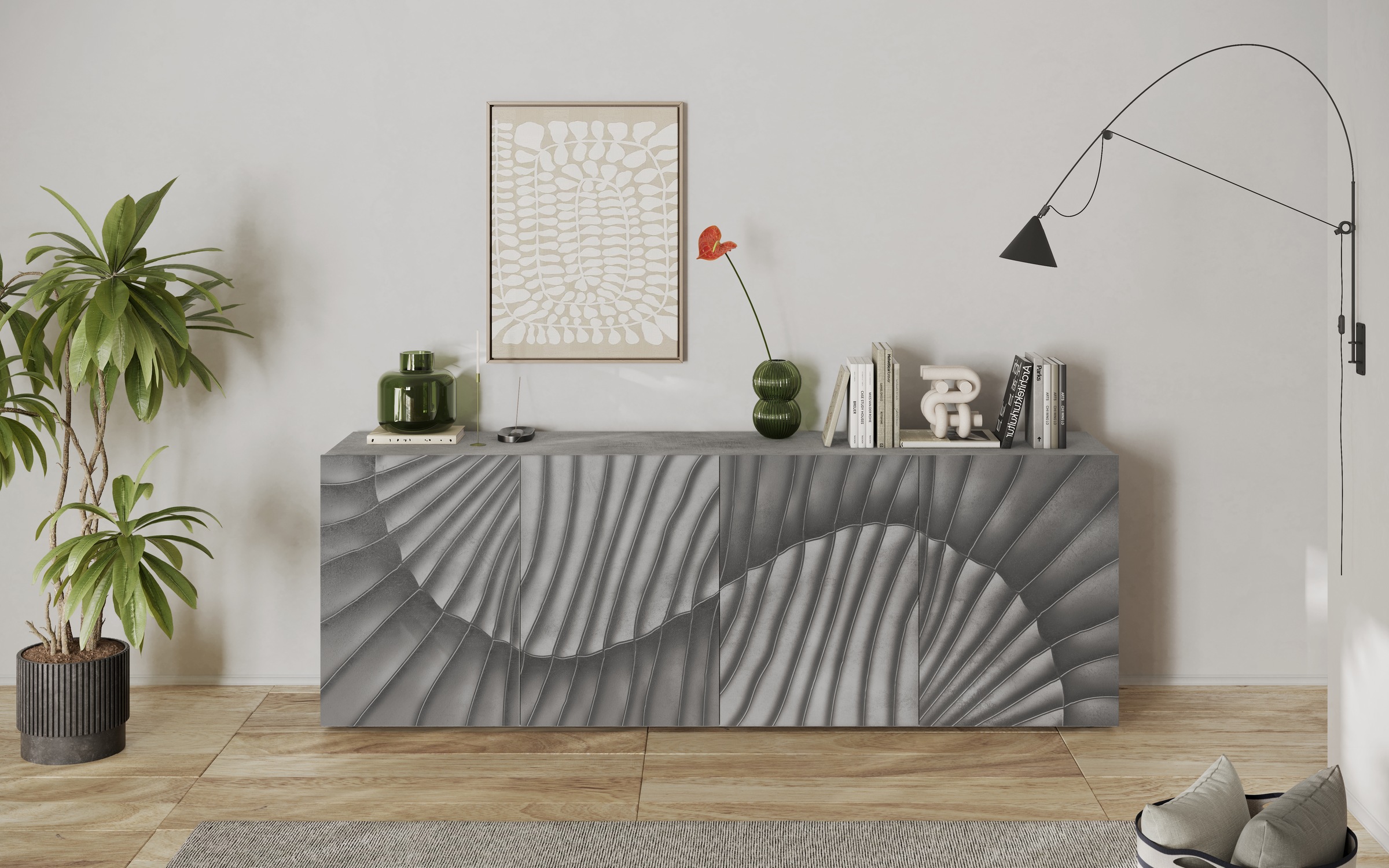 INOSIGN Sideboard "Snake Breite 241 cm, moderne Kommode mit 4 Türen", Anric günstig online kaufen