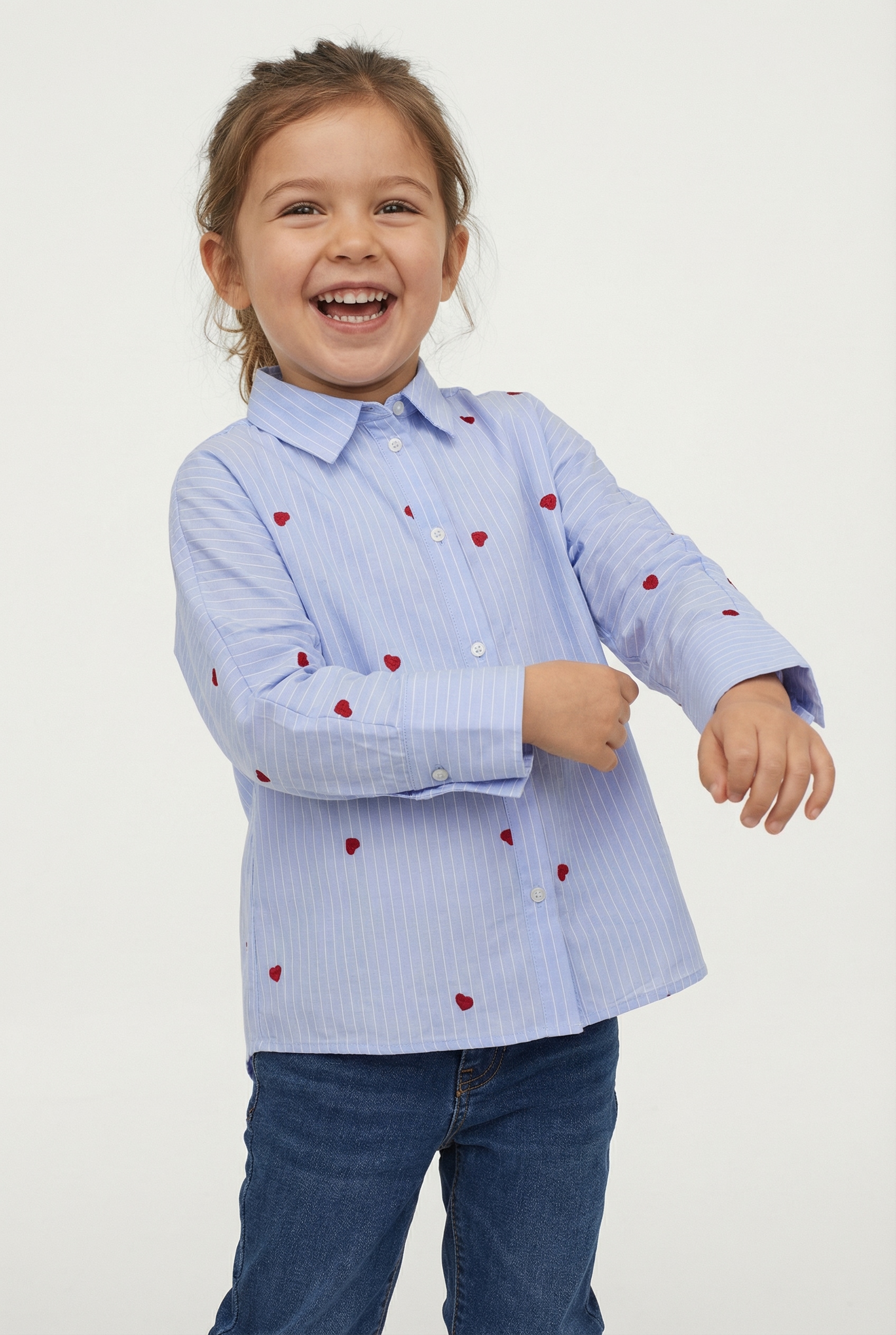 KIDS ONLY Hemdbluse "KOGNEW LINAGRACE LS ST.EMB SHRT WVN NOOS"