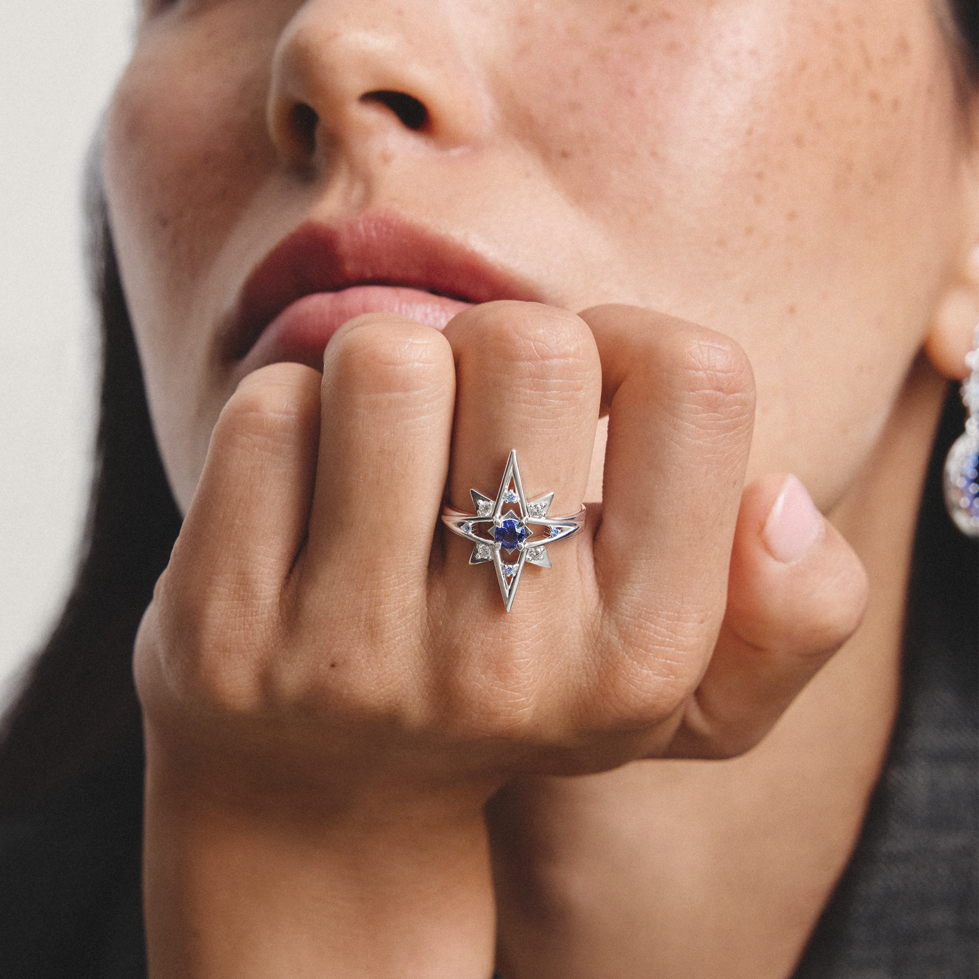THOMAS SABO Fingerring »Midnight Sky Ring Silber« mit Zirkonia (synth.), Glas-Keramik Stein