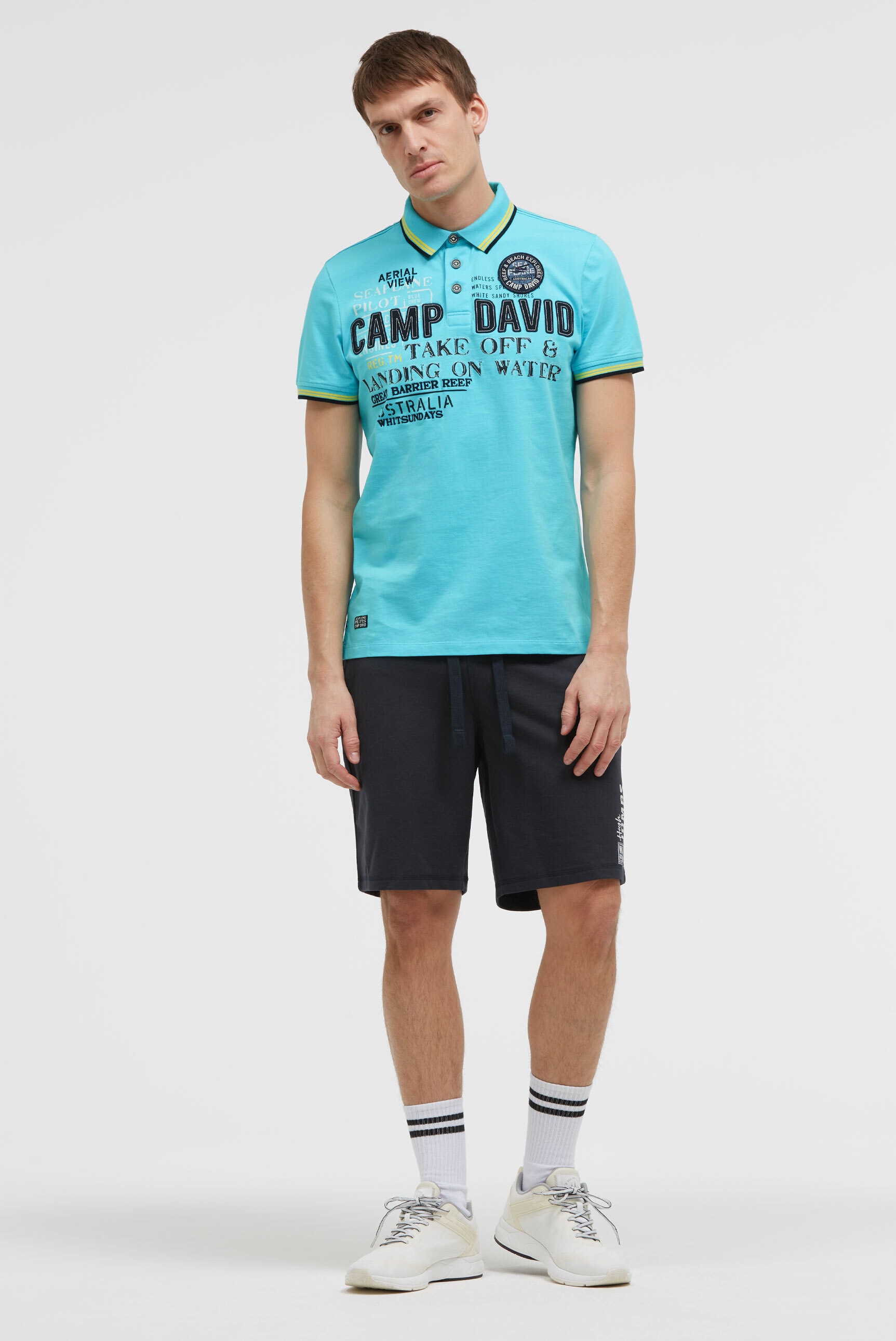 CAMP DAVID Sweatshorts  mit Elastikbund & seitlichen Taschen