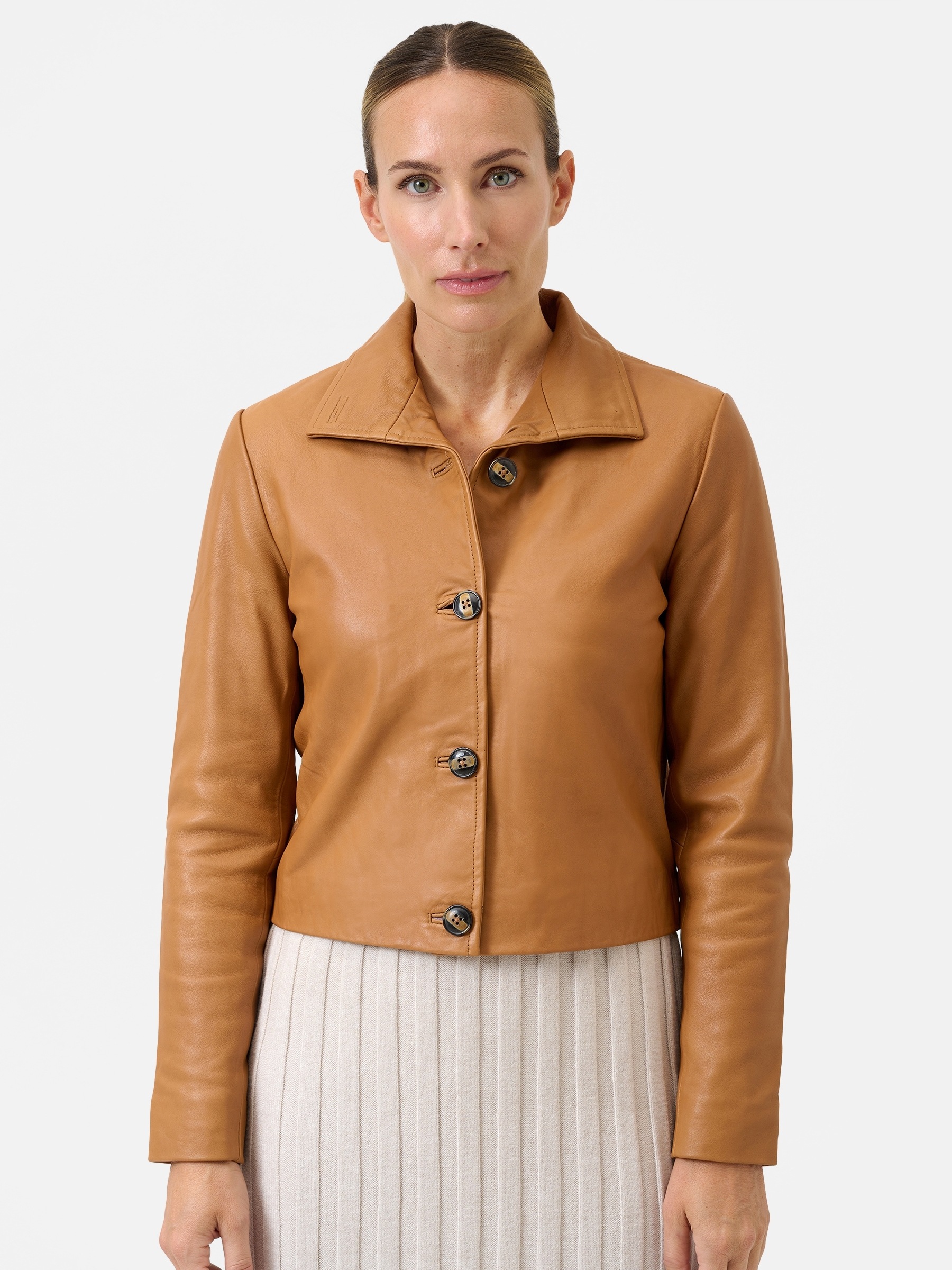 RICANO Lederjacke »Lederjacke Juliette« ohne Kapuze Handgefertigt aus echtem Leder