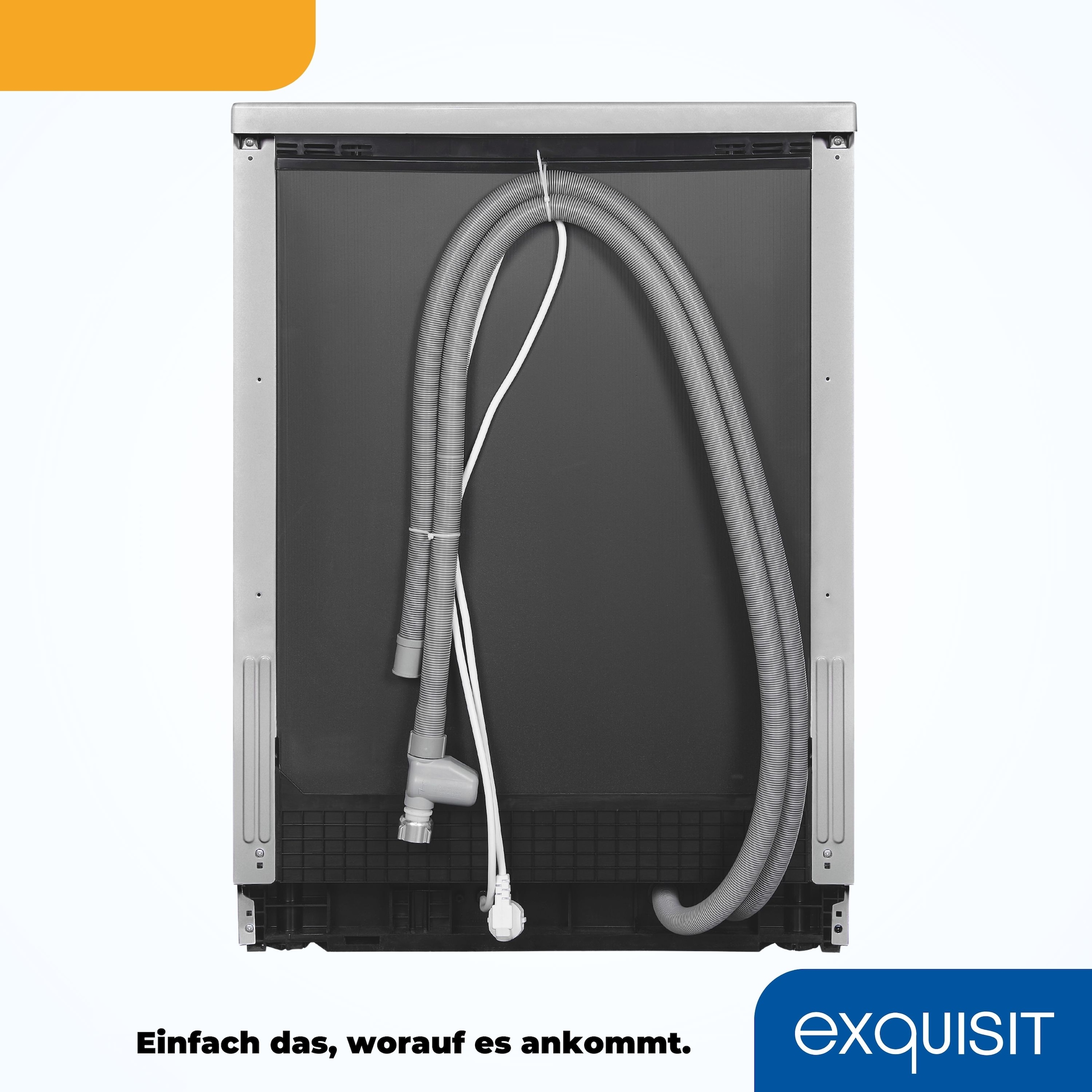 exquisit Standgeschirrspüler »GSP9414-030D inox«, 14 Maßgedecke