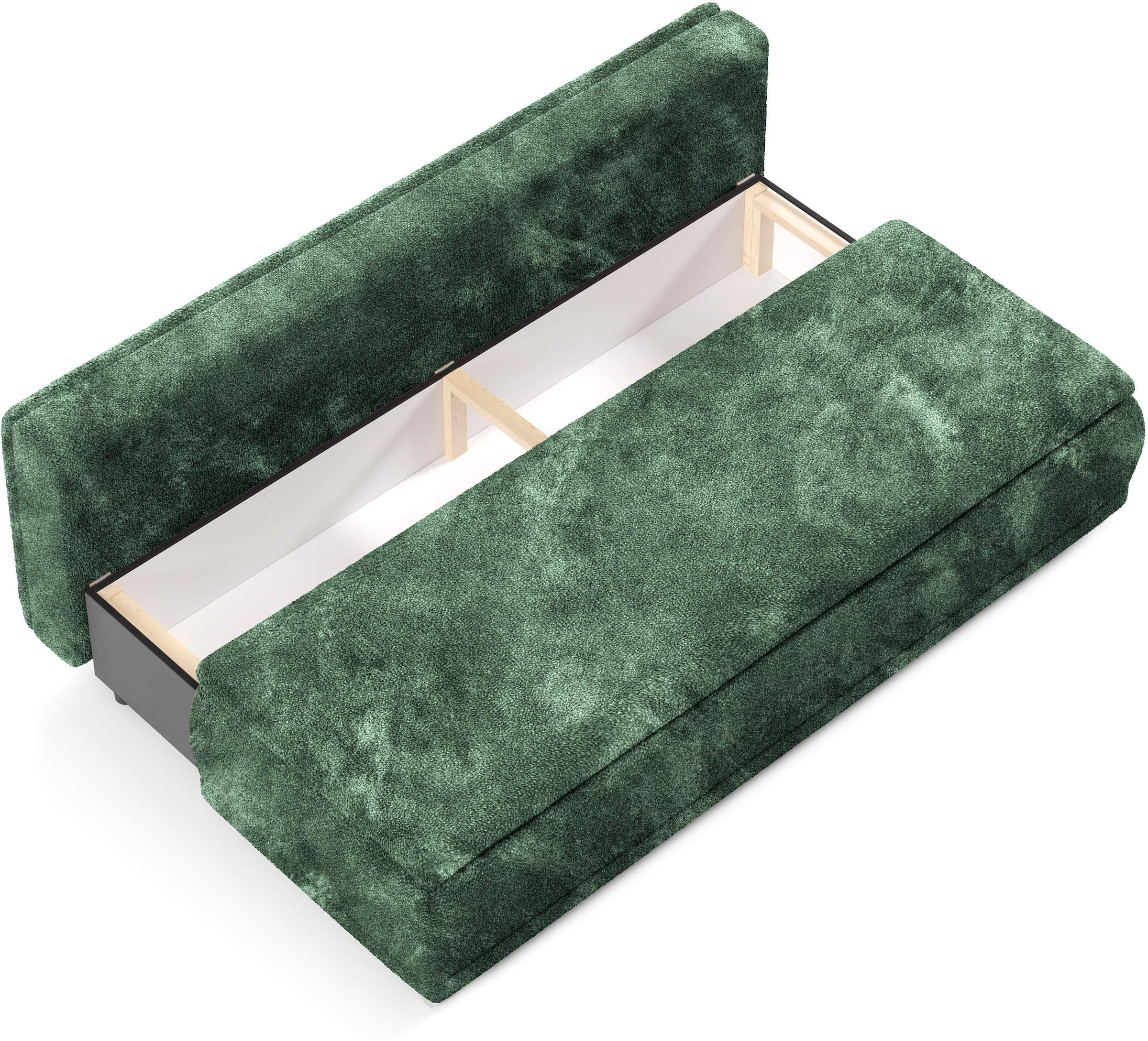 WERK2 Schlafsofa »Biggi, komfortabel und elegant, Breite 206cm,«, 2-Sitzer Sofa & Schlafcouch mit Bettkasten