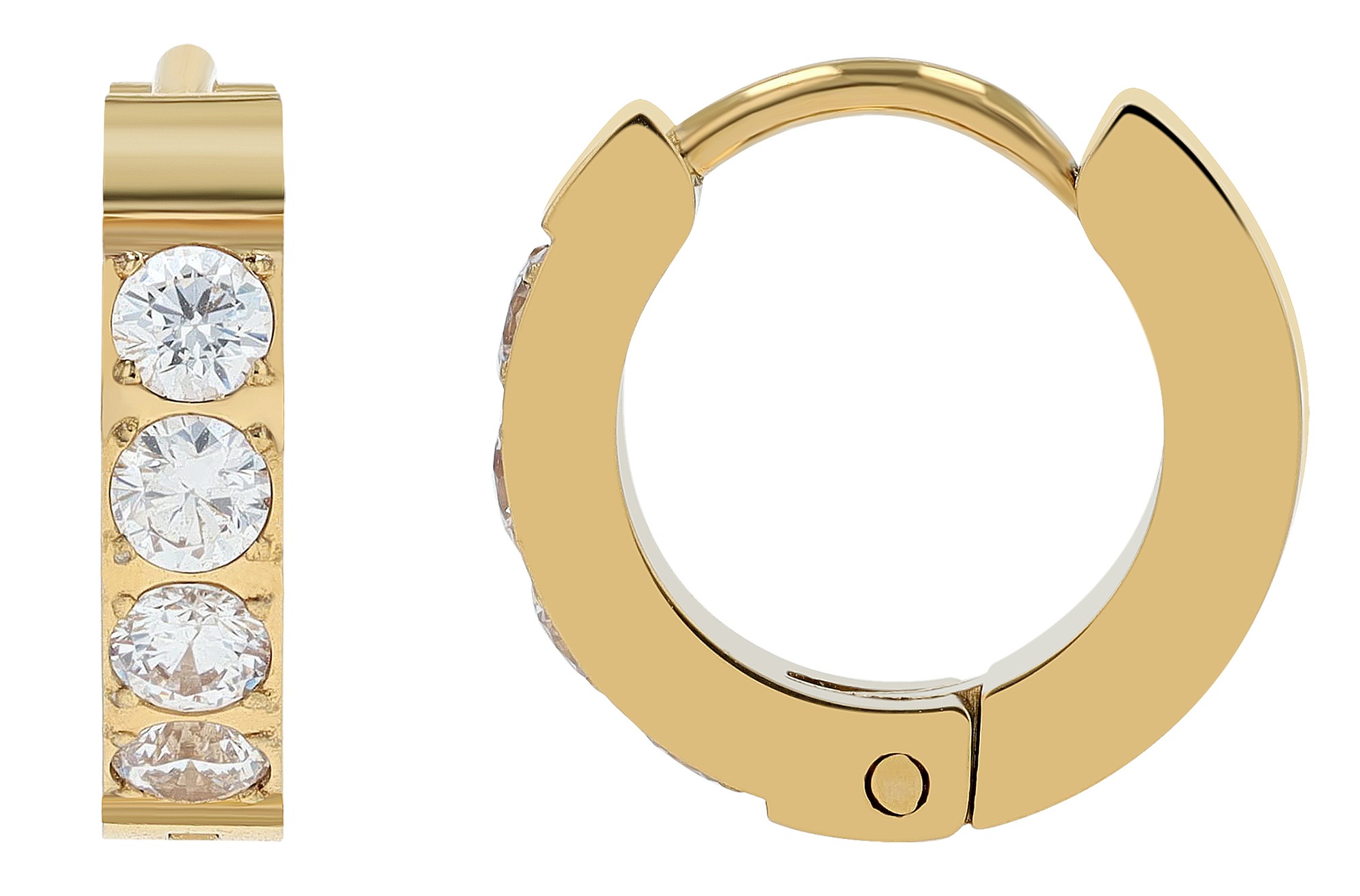 Adelia´s Klappcreolen "Damen Ohrringe – Klappcreole aus Edelstahl mit Stras günstig online kaufen