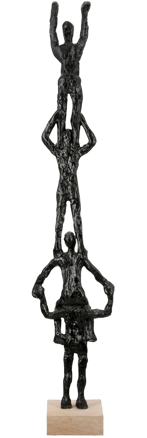 GILDE Dekofigur "Skulptur Person Teamspirit schwarz H. 68,5 cm" günstig online kaufen