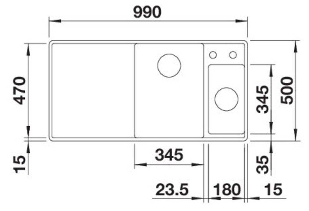 Blanco Granitspüle »AXIA III 6 S-F« 1 Stk. tlg. inklusive gratis Glasschneidebrett und Edelstahl-Schale