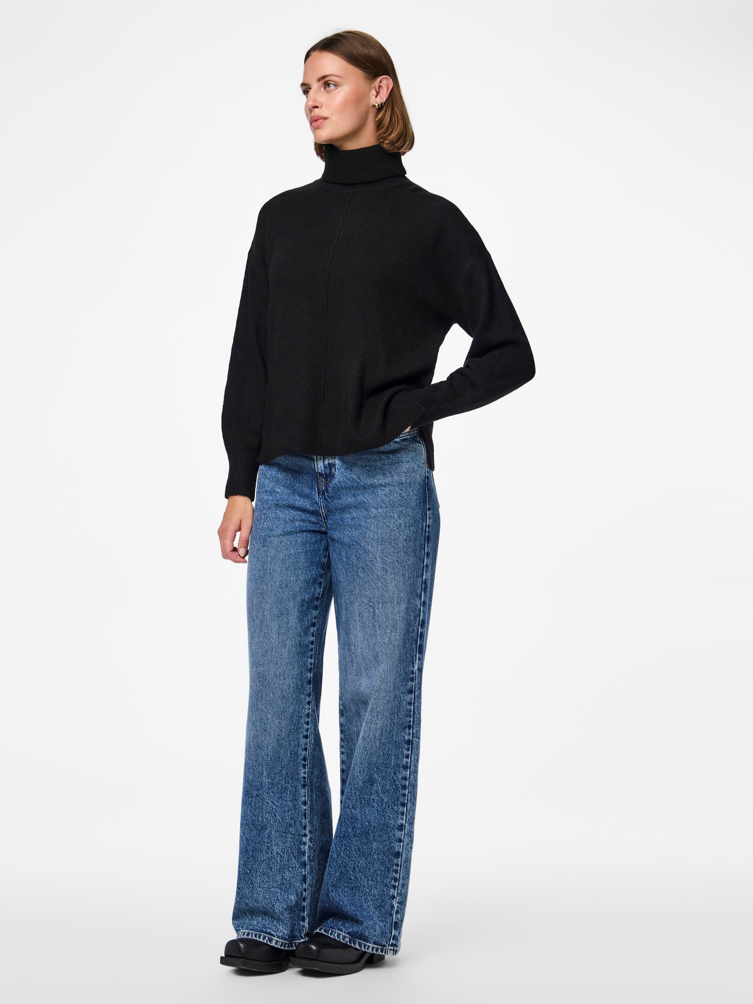 pieces Rollkragenpullover »PCMALOU LS ROLLNECK KNIT NOOS BC«