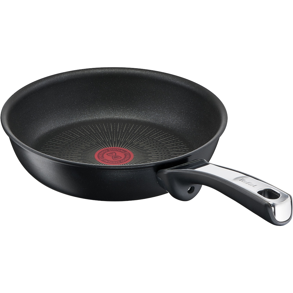 Tefal Pfannen-Set »Unlimited On«, Aluminium, (Set, 3 tlg., 1x Bratpfanne Ø 20 cm, 1x Bratpfanne Ø 24 cm, 1x Bratpfanne Ø 28 cm), Aluminium, Antihaft, Thermo-Signal, alle Herdarten Induktion, Set