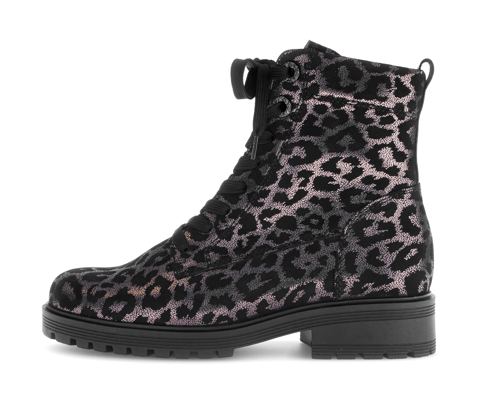 Gabor Schnürstiefelette »PISA«, Blocakabsatz, Schnürboots im Animal-Look, Komfortweite H
