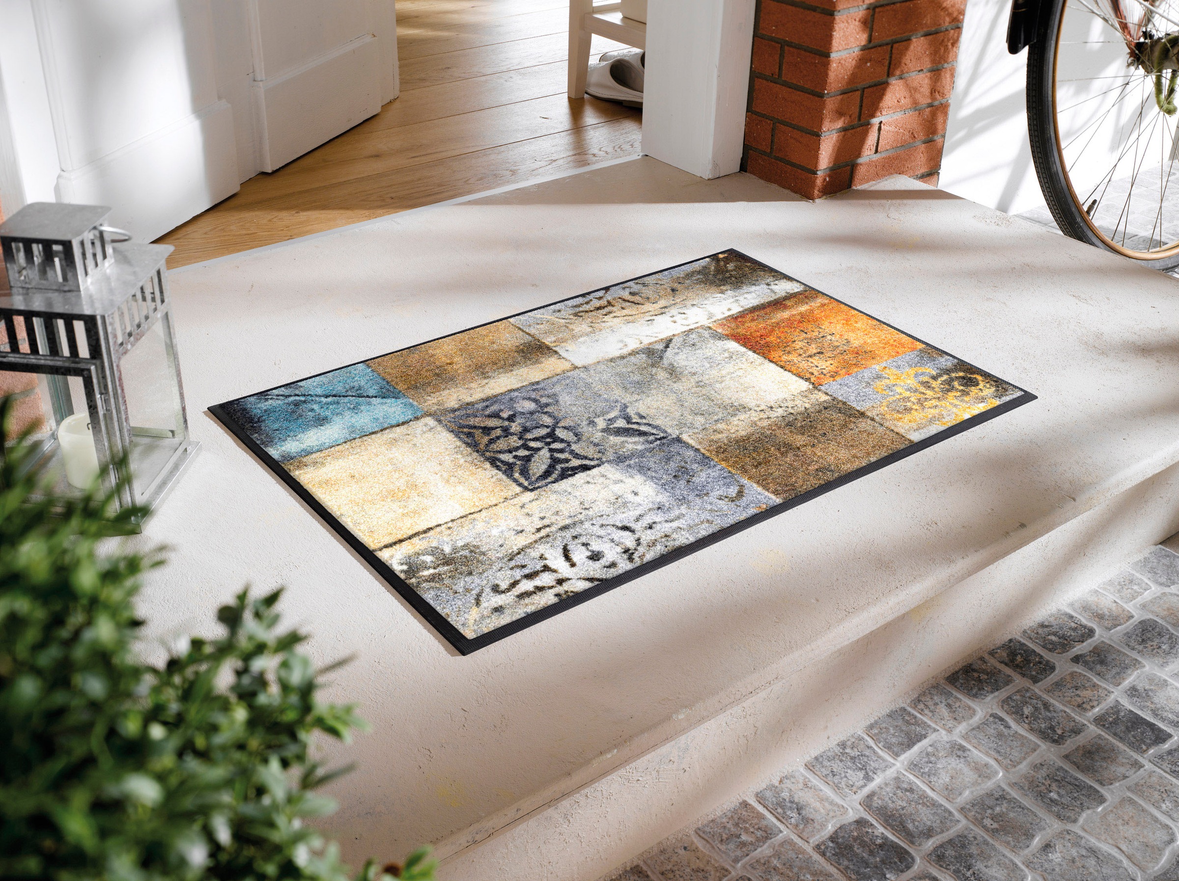 wash+dry by Kleen-Tex Fußmatte "Tilea" rechteckig 7 mm Höhe Schmutzfangmatt günstig online kaufen