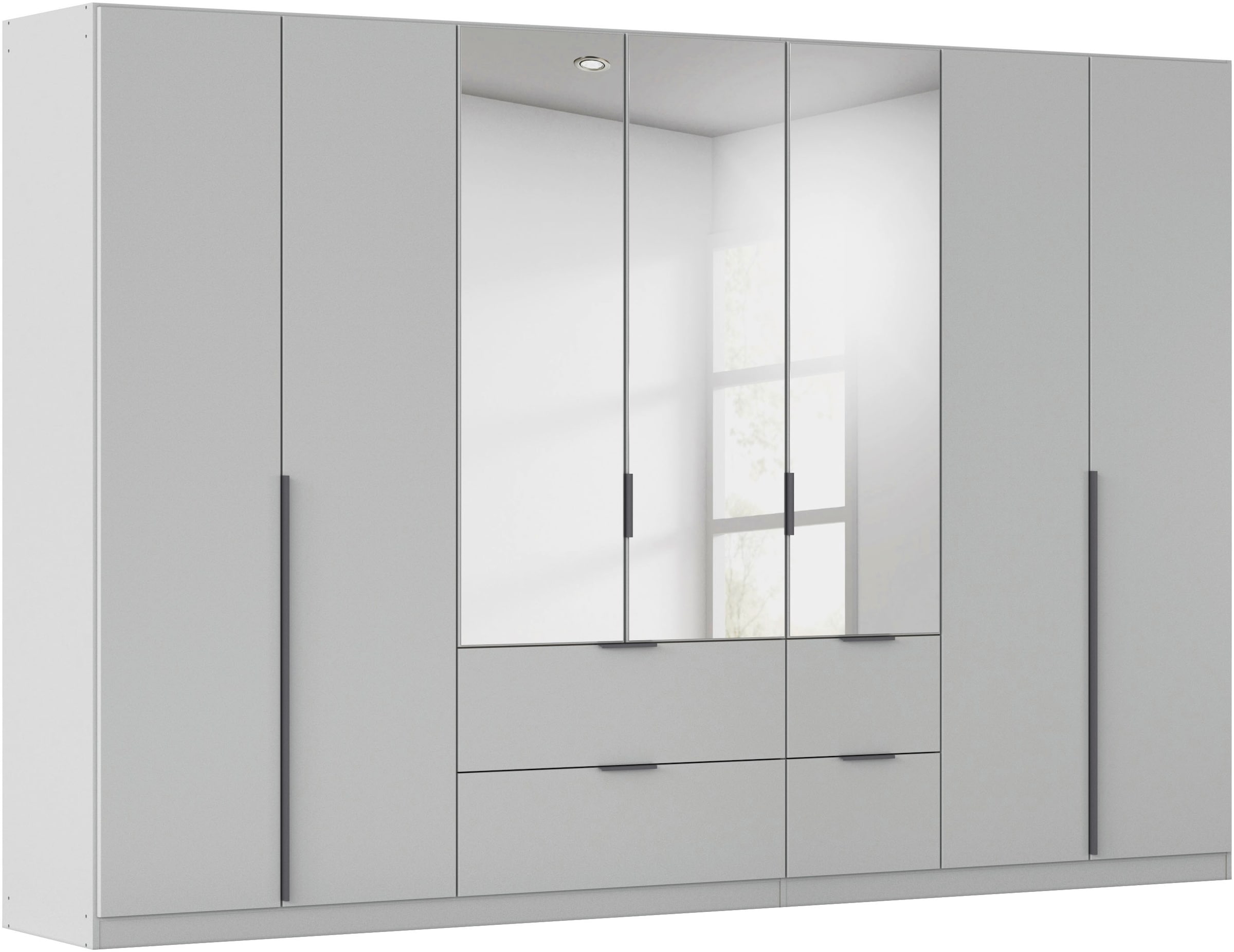 OTTO home Drehtürenschrank "Kleiderschrank Schrank Garderobe AGORDO mit Dekor- oder Hochglanzfront" in zwei Griff-Farben, Breiten 91-360 cm, mit Außenschubkästen, in 7 Breiten und 2 Höhen MADE IN GERMANY