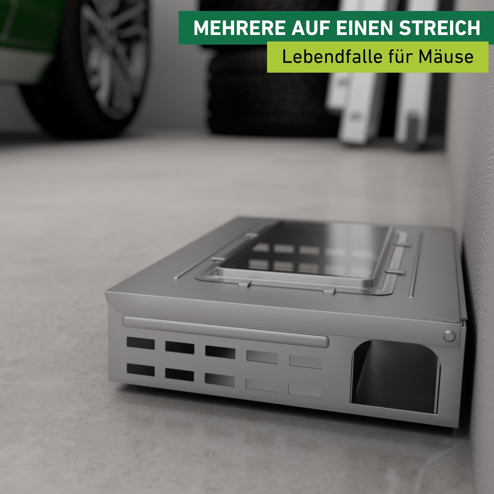 Windhager Lebendfalle »Wiederverwendbare Mehrfachfang-Stahlfalle« langlebig und wiederverwendbar, Ideal für Vorrats- und Nebenräume