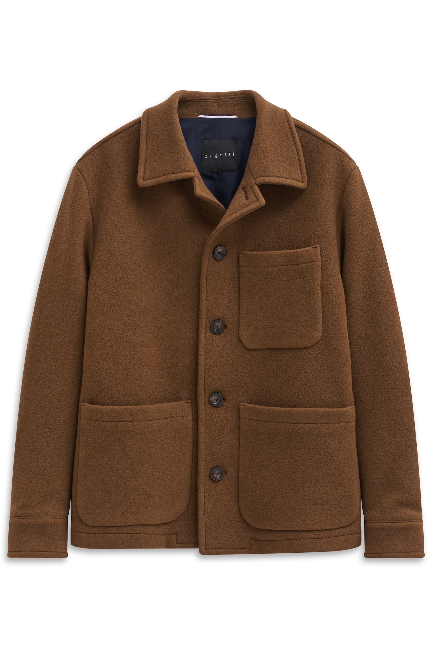 bugatti Hemdjacke »Regular Fit«, mit Umlegekragen & Knopfleiste