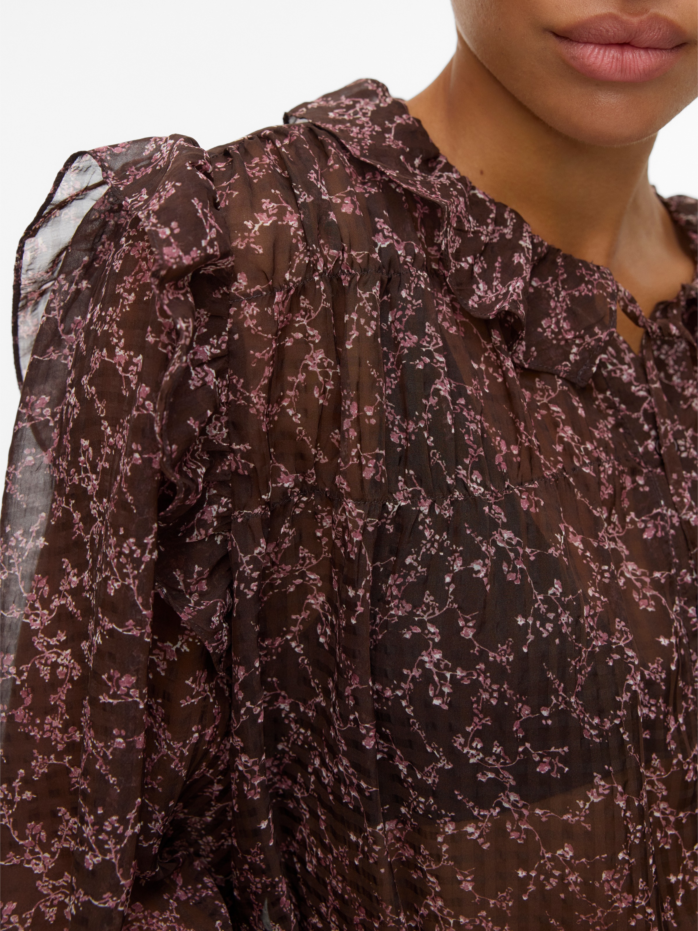 Thumbnail - Vero Moda Rüschenbluse "VMPETRA LS SHIRT WVN GA NOOS"