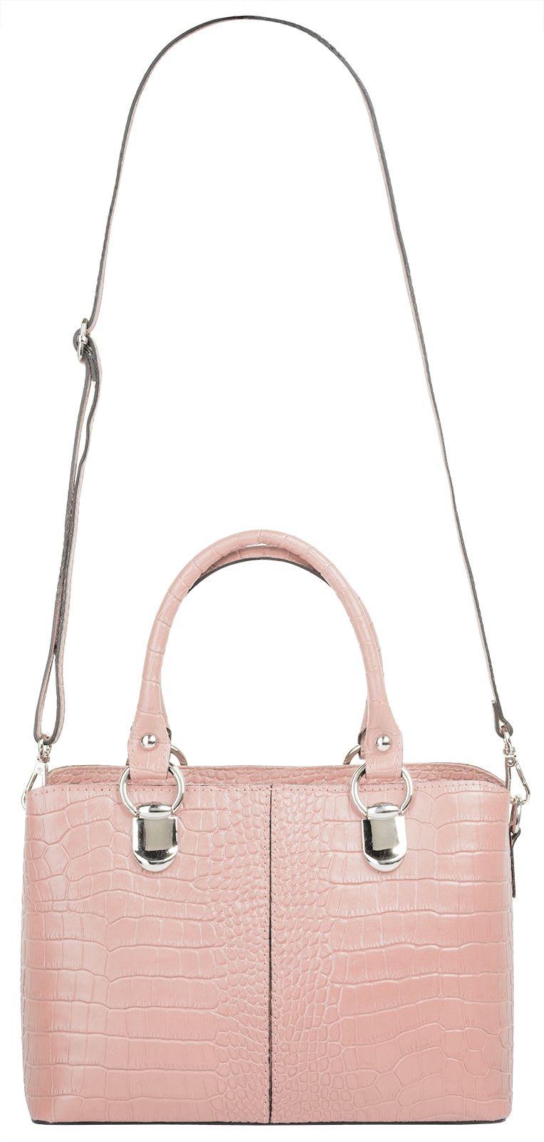 Cluty Umhängetasche, echt Leder, Made in Italy