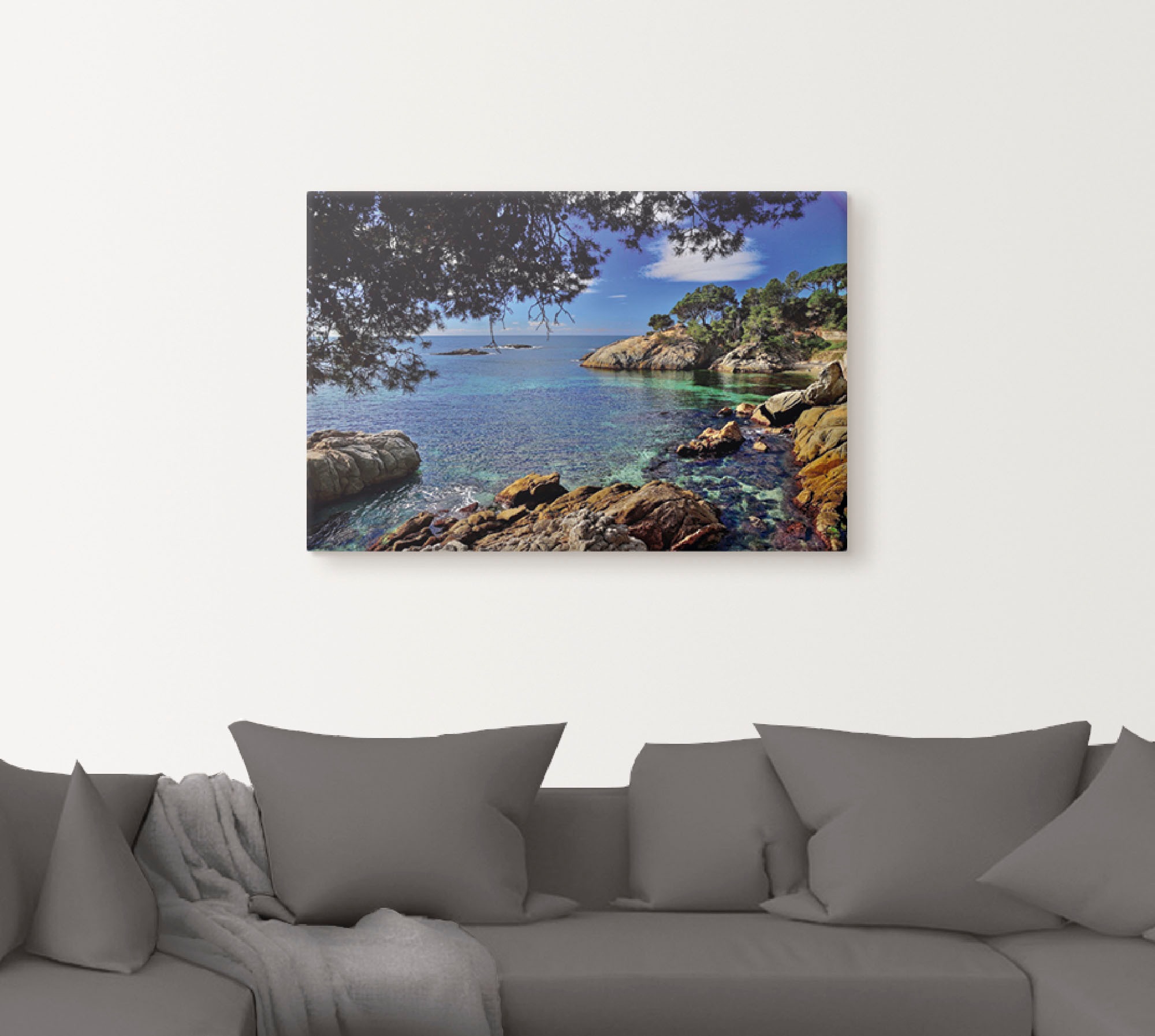 Artland Wandbild »Farben der Costa Brava«, Küste, (1 St.), als Leinwandbild, Poster, Wandaufkleber in verschied. Größen
