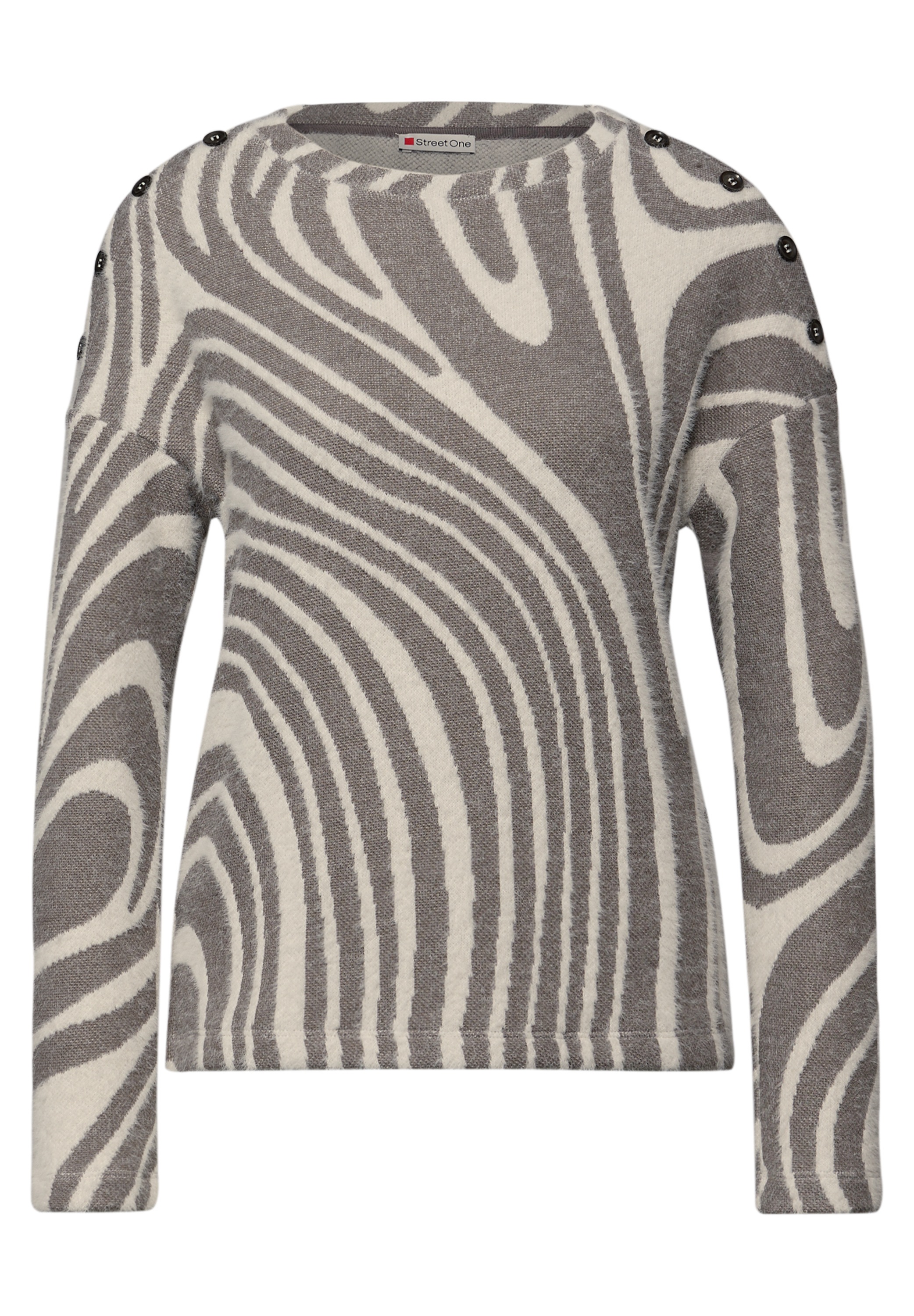 STREET ONE Langarmshirt Jacquard