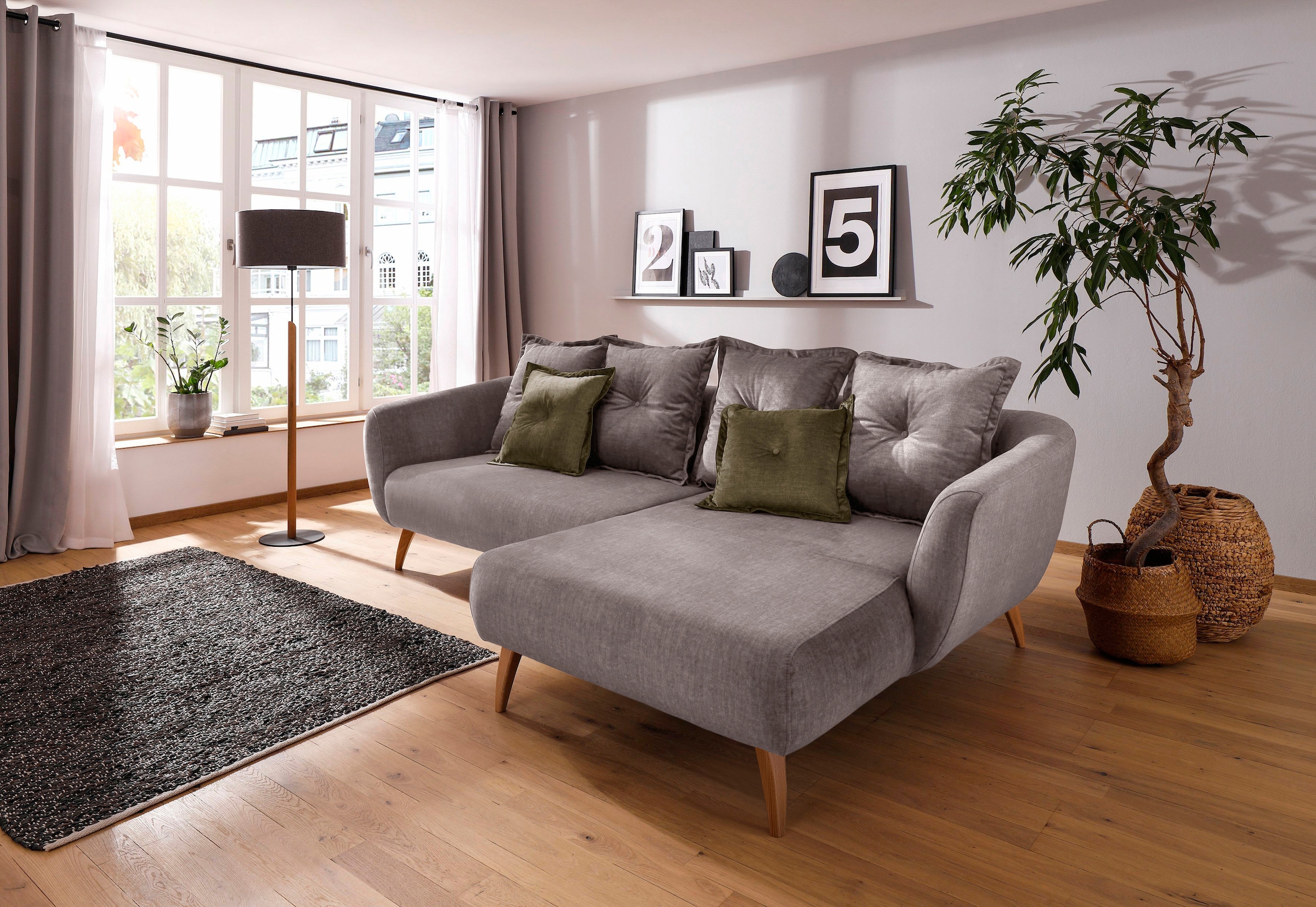 Home affaire "Baggio formschöne Polsterecke, bequem, Breite 277cm, L-Form" günstig online kaufen